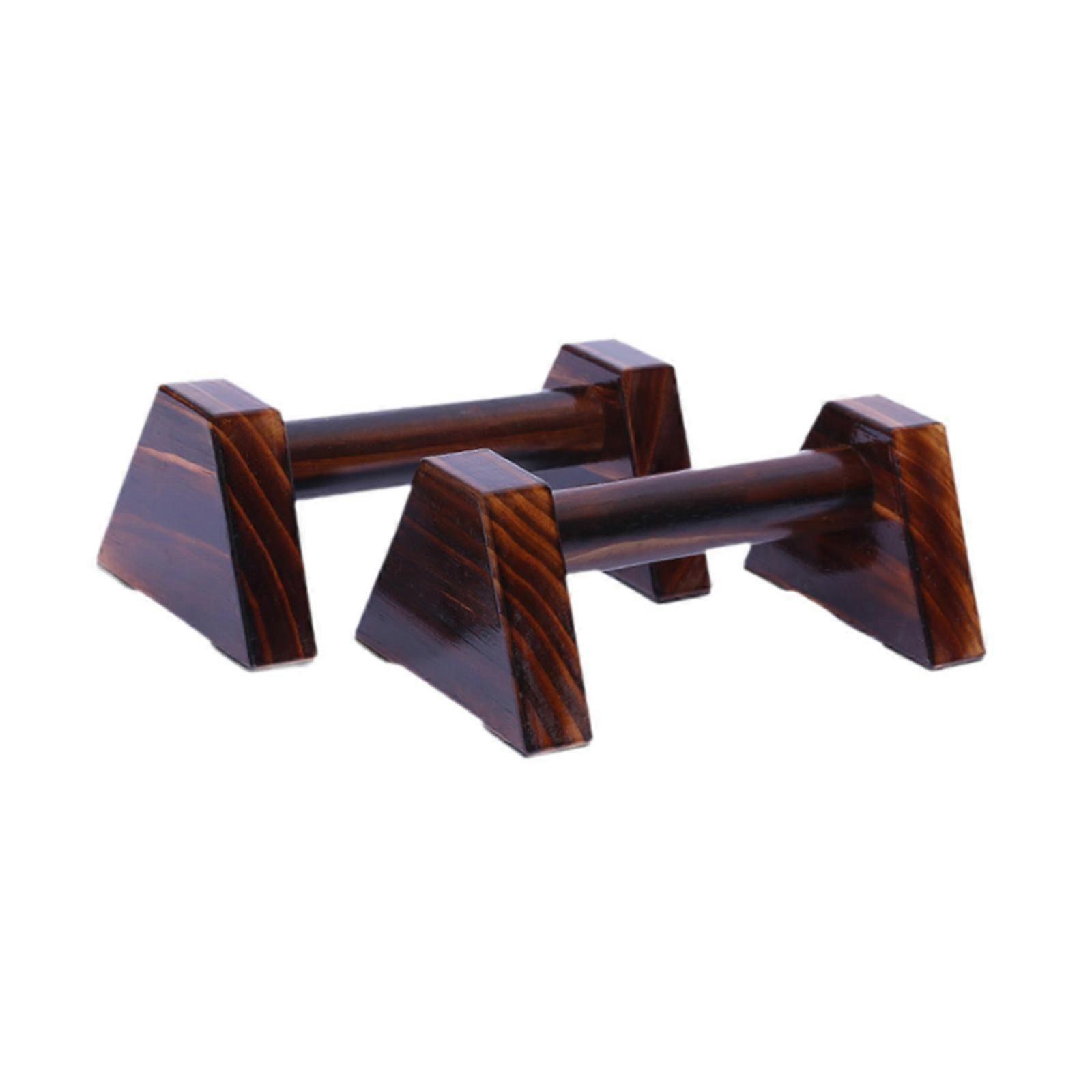 2Pcs ξύλινο push up φραγμός Parallettes λαβών φραγμών για τη γυμναστική γυμναστικής S