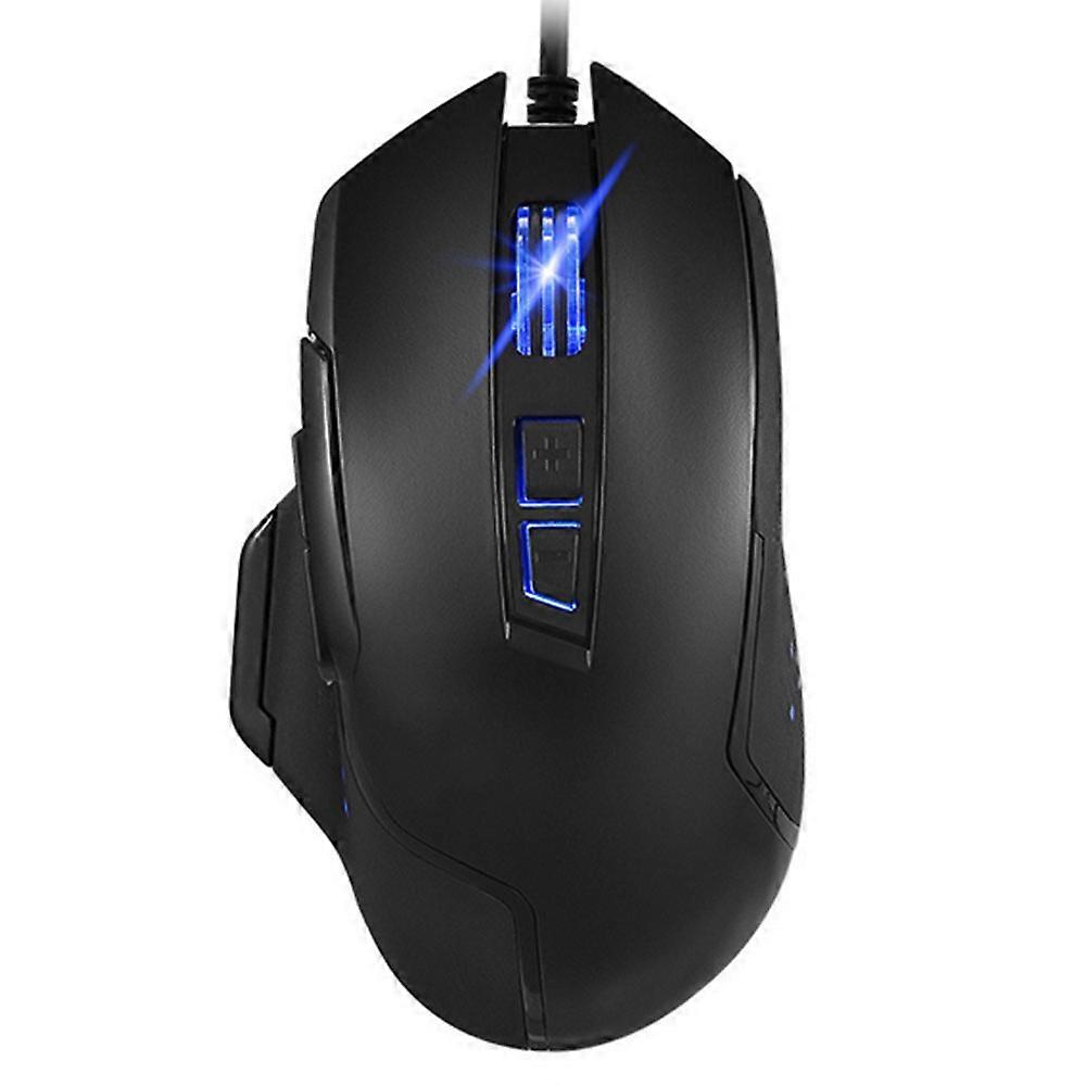 Silent Gaming Mouse, Wired Ergonomic Design, Up To 12000 DPI, 6 Programmable Macro Buttons, RGB Breathing Light, Plug & Play, Compatible With