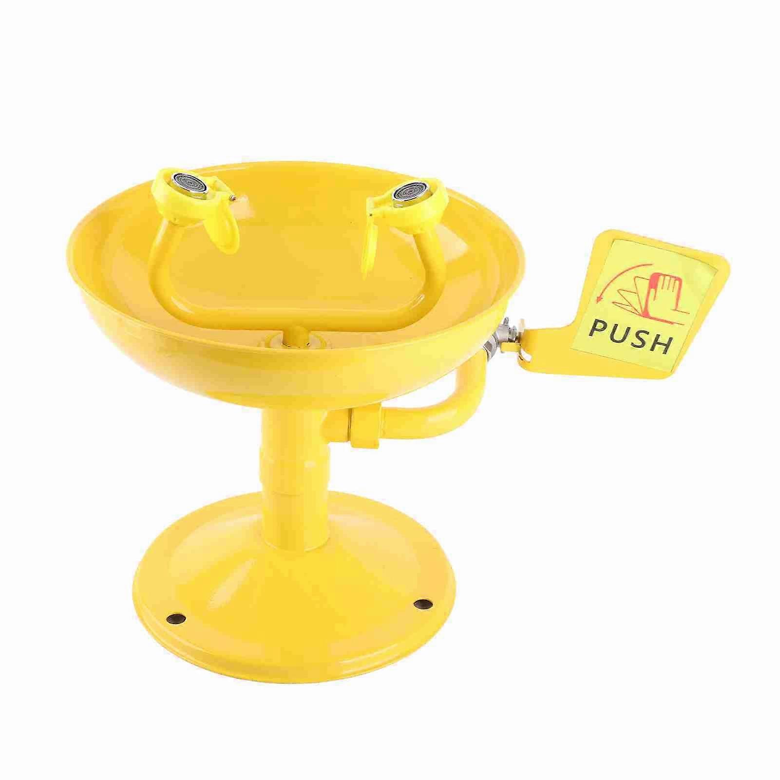 תחנת שטיפת עיניים מותקנת על הקיר, ראשי ריסוס כפולים, נירוסטה 304