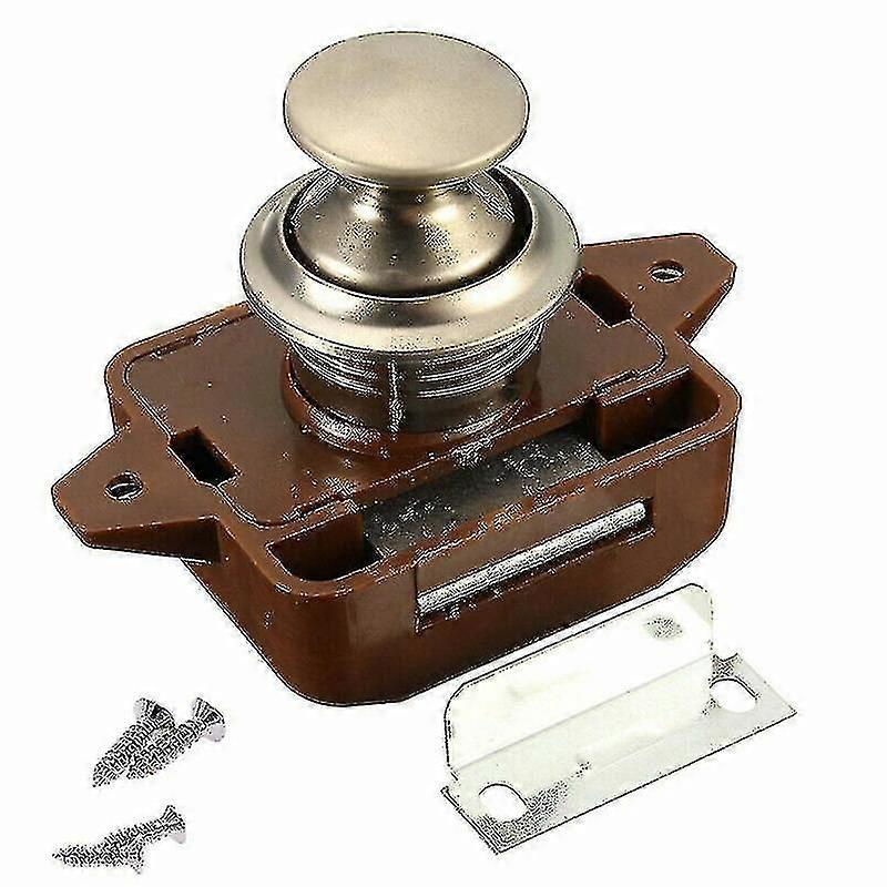 Latch Knob Push Button Catch Lock Cupboard Door Motorhome Camper Caravan Cabinet