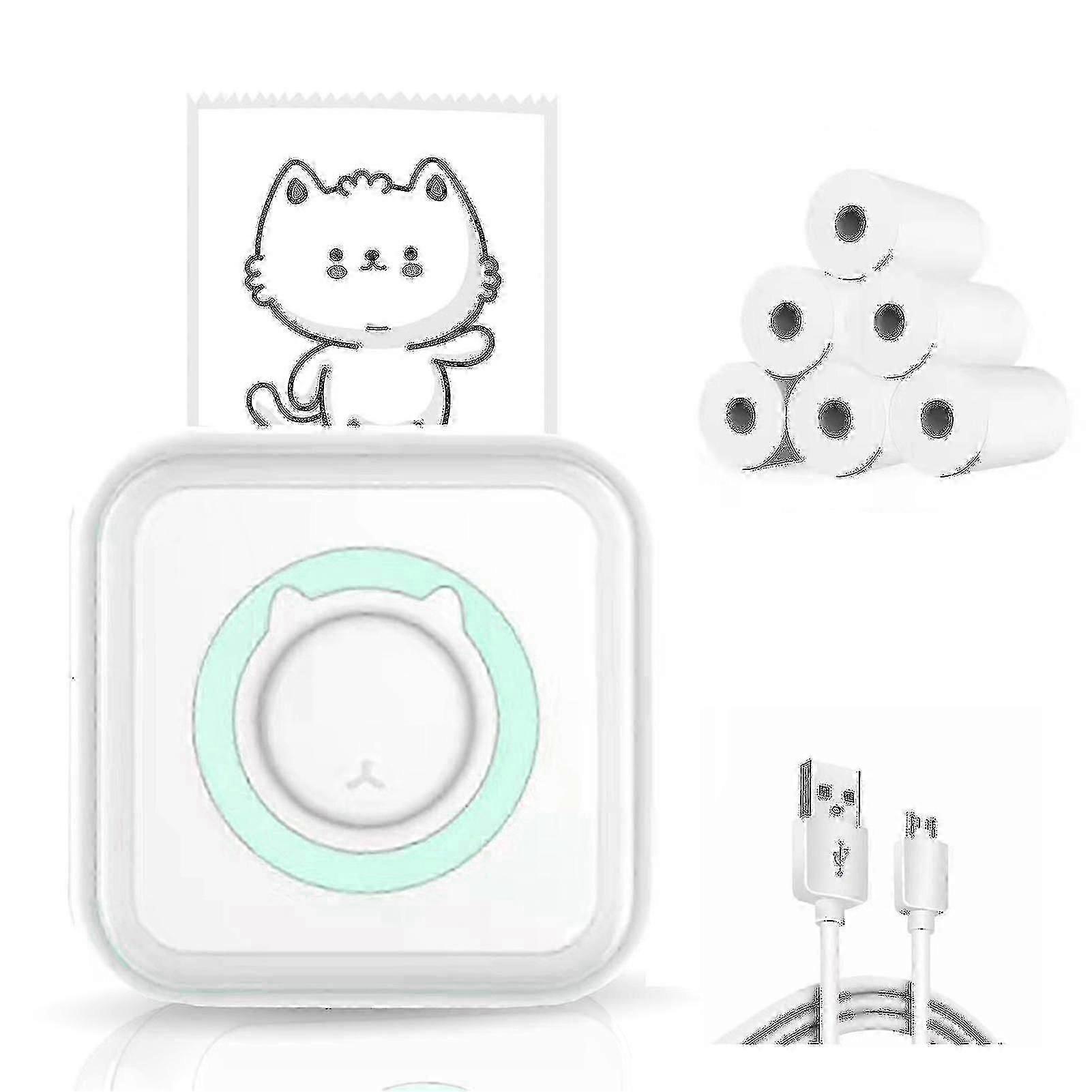Mini Cep Çıkartma Yazıcısı, Notlar için Bluetooth Kablosuz Taşınabilir Mobil Yazıcı Makinesi Termal Yazıcı, Not, Fotoğraf, Cep Etiketi Makbuz Yazıcısı C
