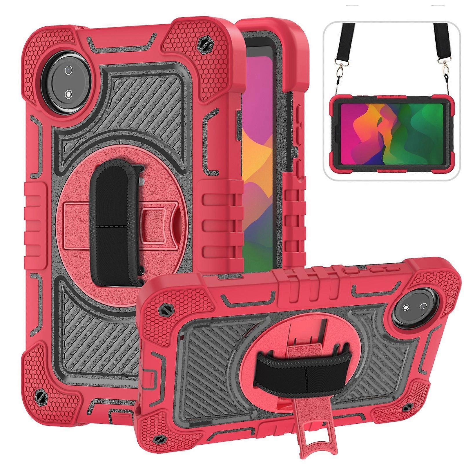 360 Degree Rotation PC Contrast Silicone Tablet Case