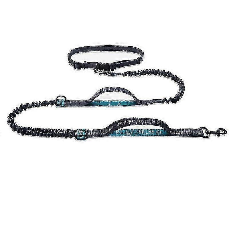 Hands Free Dog Running Leash With Adjustable Waist Belt, Dual Handle Elastic Bungees Retractable Rope For Small Medium And Large Dogs, Reflecti