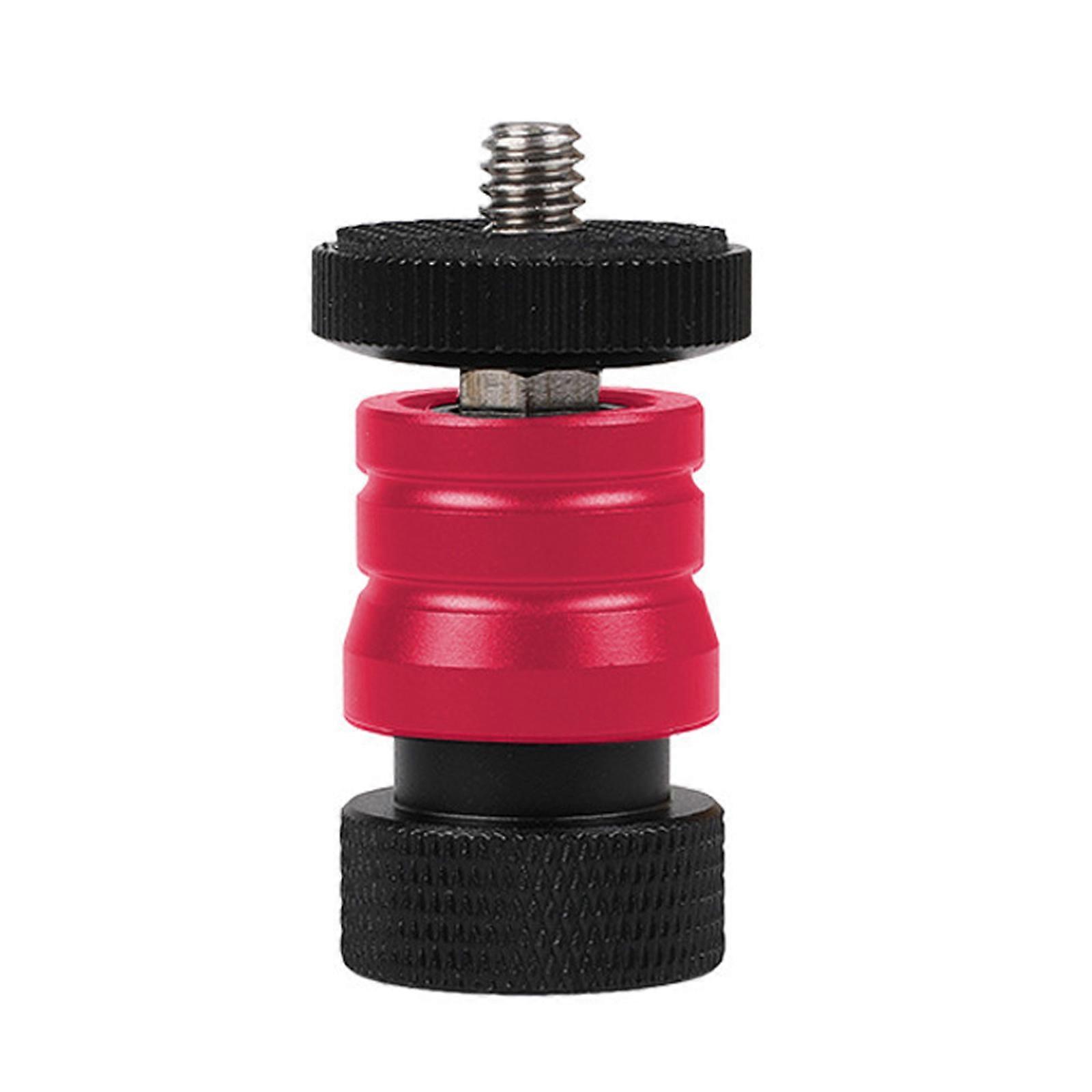 Detachable Tripod Ballhead 1/4" Screw Attachment Removable Mount for Camera Stability for Enhanced Camera Support Red