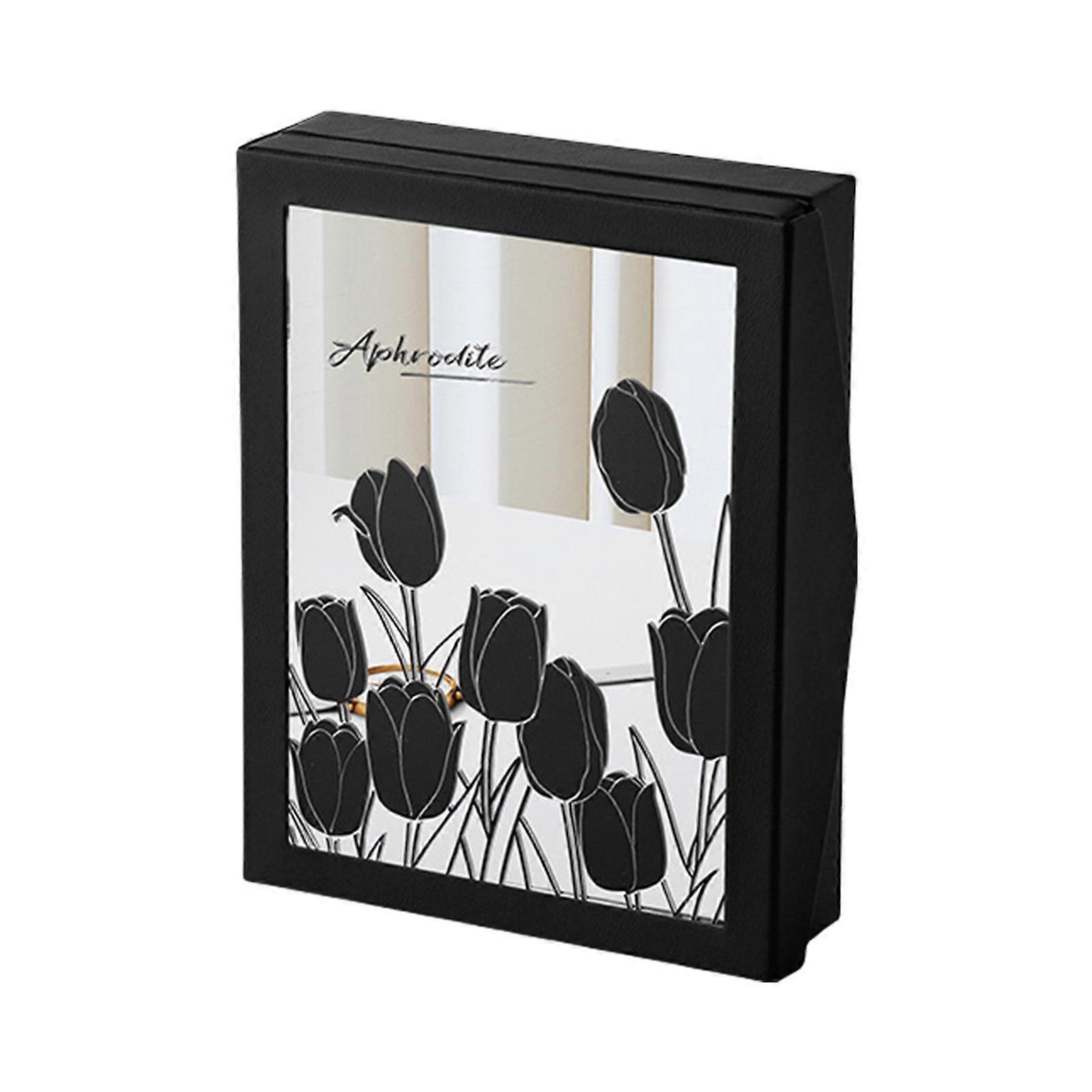 旅行や日常の使用に適した女性のための便利なPUイヤリングオーガナイザークリエイティブジュエリーブックリングホルダー