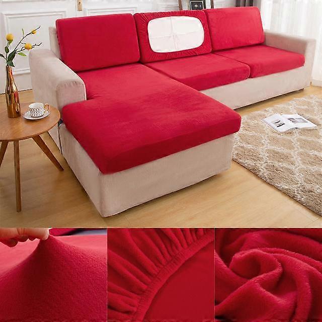 Washable Removable Plush Sofa Seat Cushion Cover Elastic Protector Covers Pets Kids Sofa Cushion Case For Furniture Protector