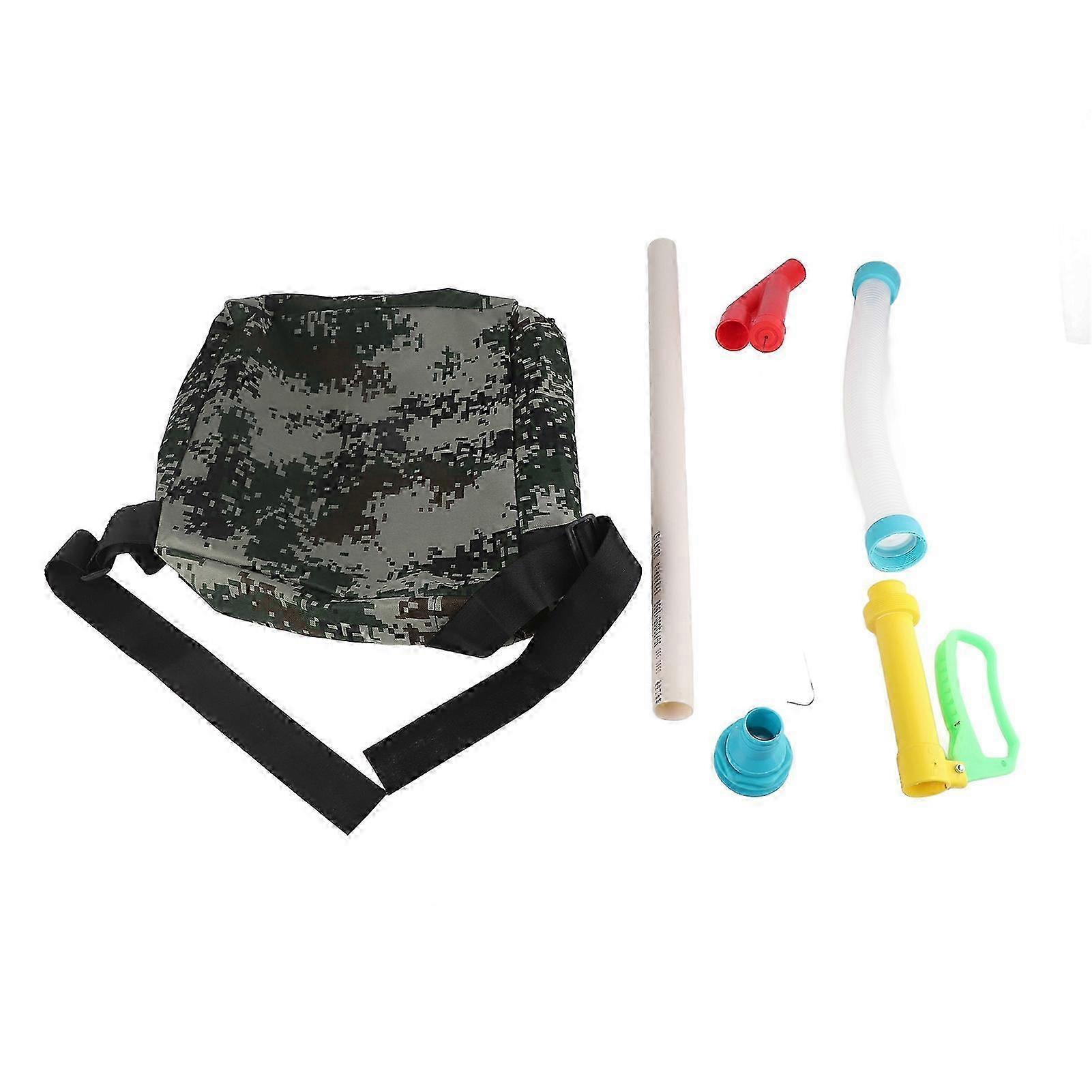 Beans Planter Flexible Handle Manual Fertilizer Spreader with Bag for Farm Corn Vegetables Sugar Cane Fruit Trees