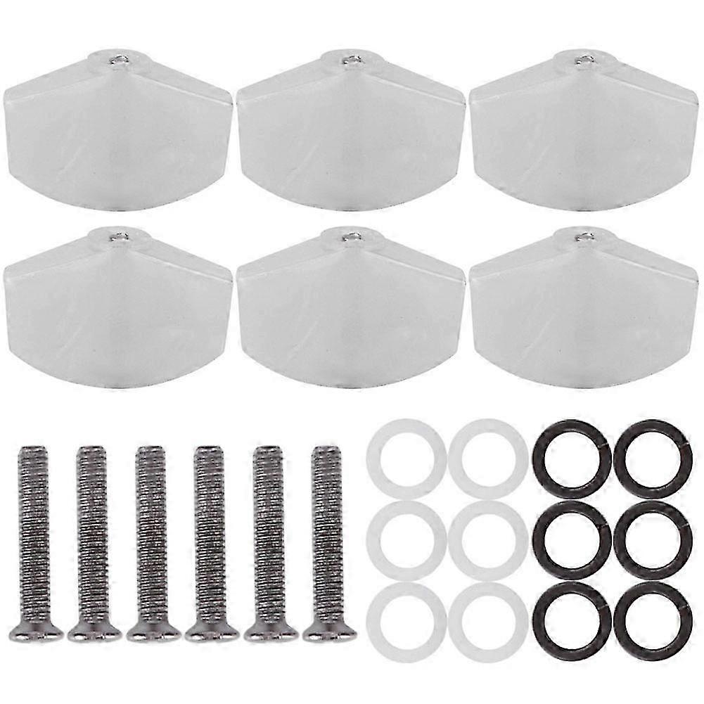 6PCs Guitar String Cap Tuner Button with Screw Musical Instrument Accessories for UkuleleWhite Pearl