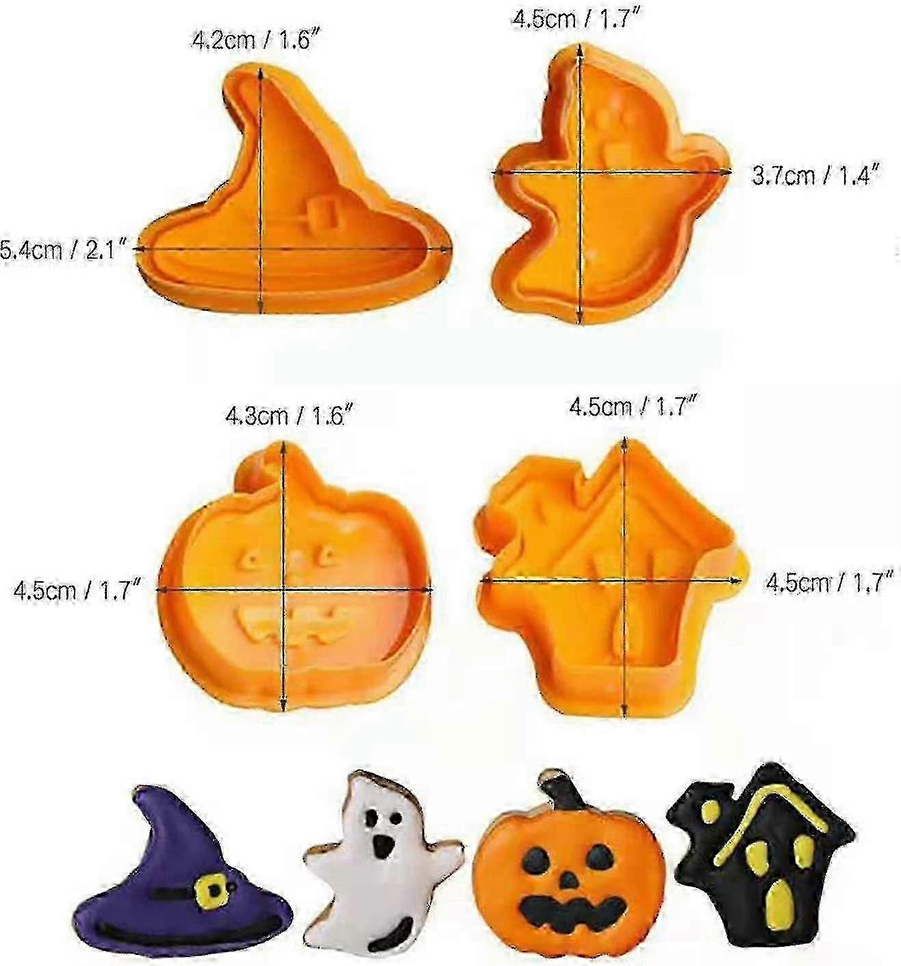 4 Halloween Cookie Cutters