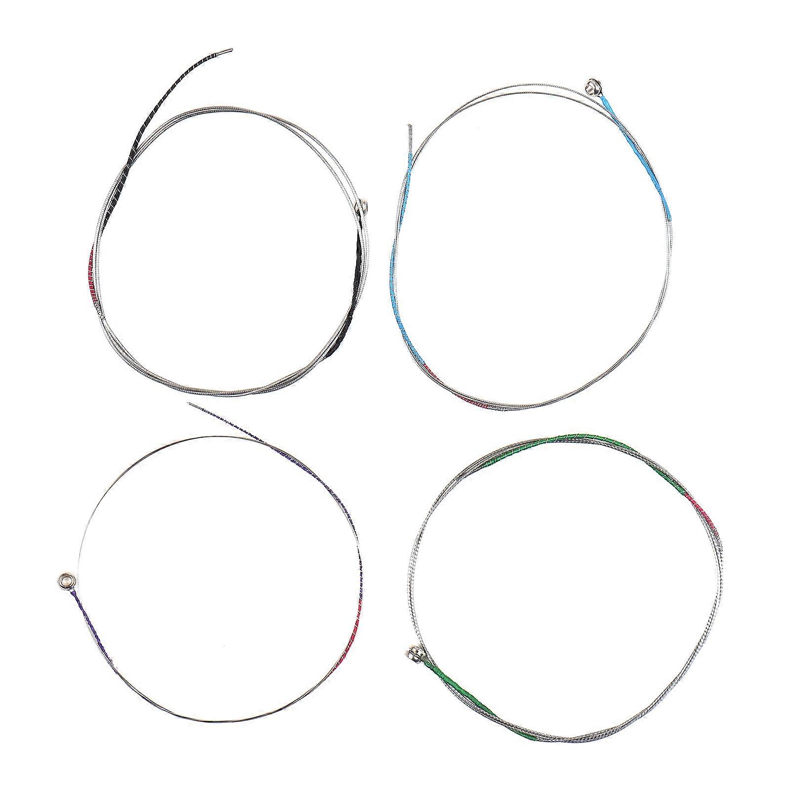 4 PCS Violin Strings for 3/4-4/4 Violins Aluminium Alloy Wound Universal Full Set (G-D-A-E) Fiddle String