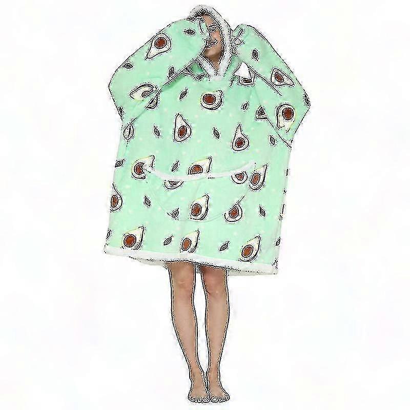 Moletom Super Macio de Lã Sherpa Adulto Gigante com Capuz Dalian - Abacate