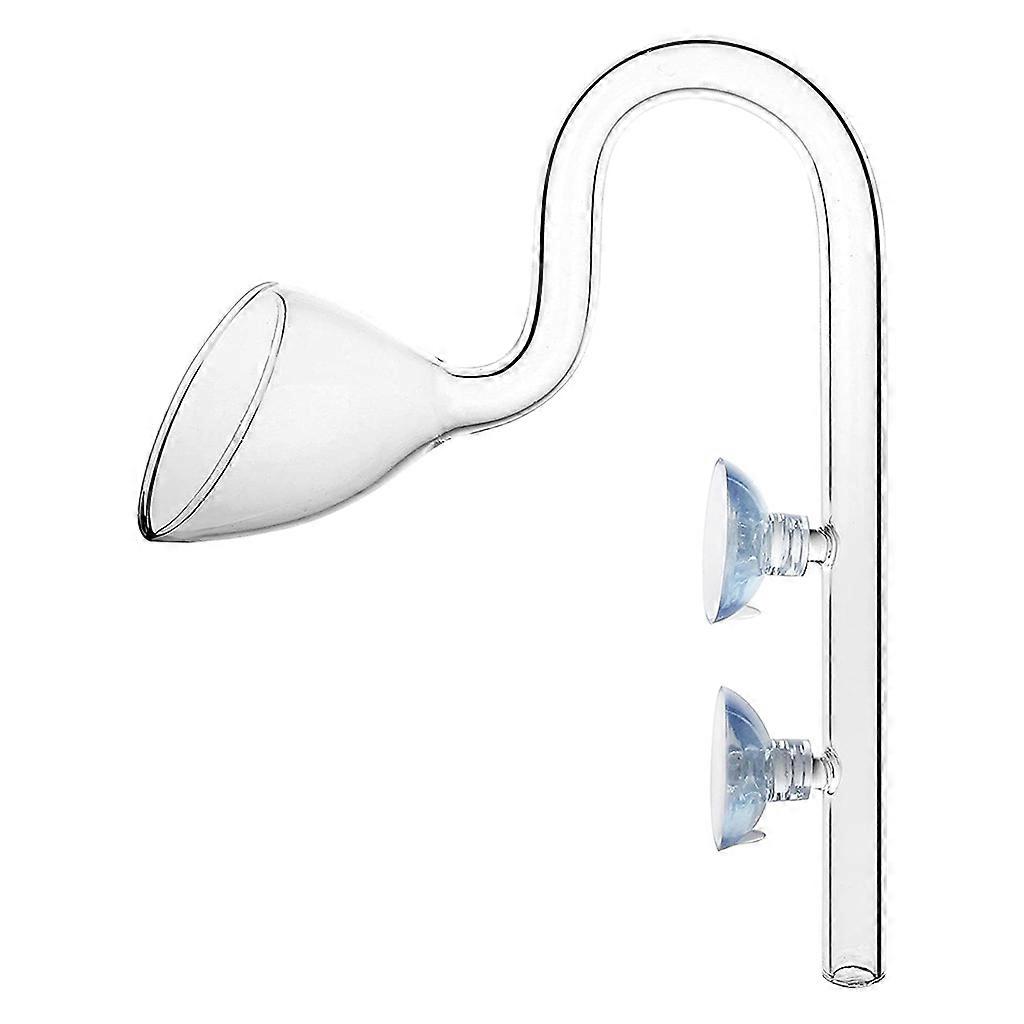 Glass Outflow Lily Pipe Transparent with Suction Cups for Aquarium for Eheim Tetra and Other Filters M
