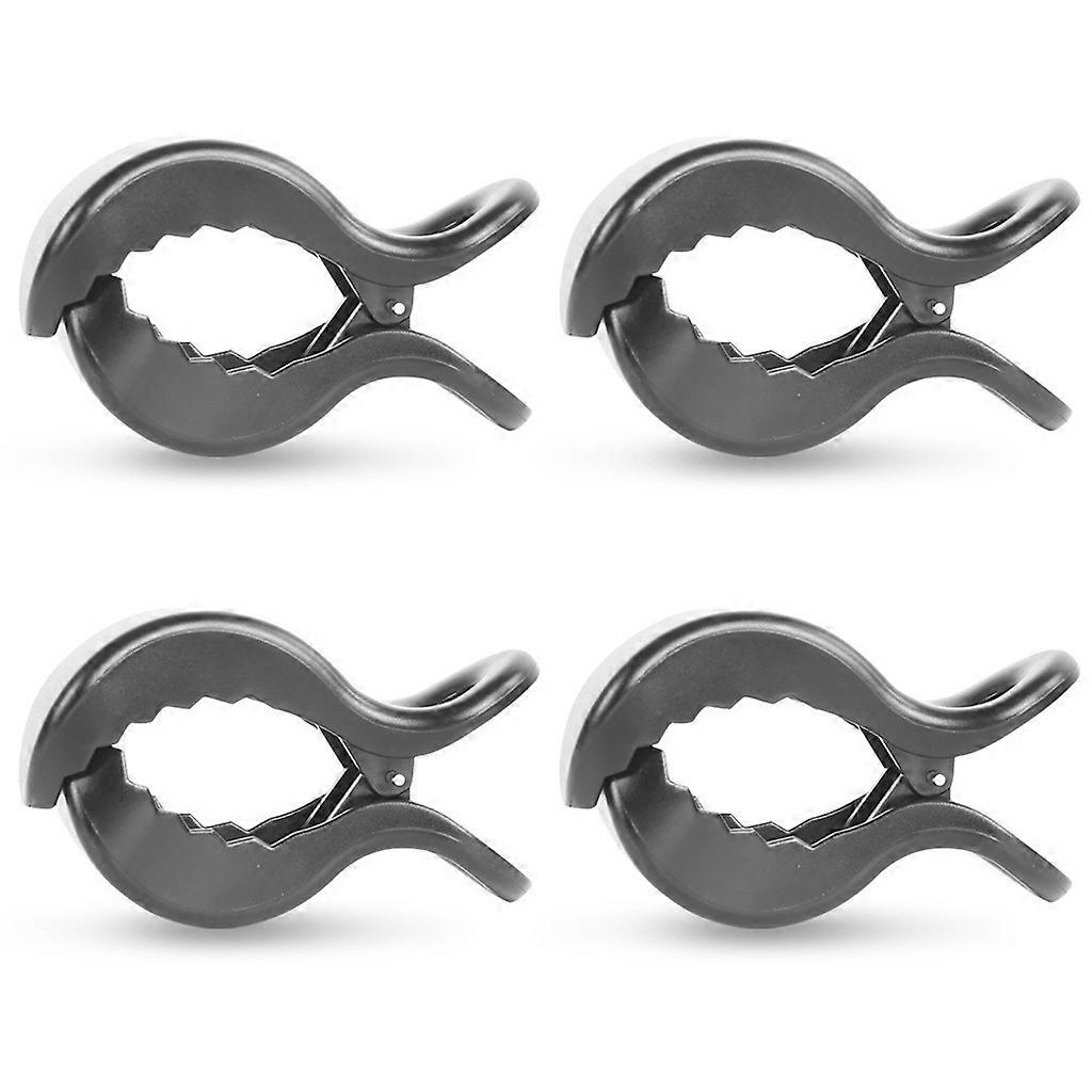 4x Colorful Car for Seat Plastic Pushchair Clip Pram Stroller Blanket Net Clips Mosquito Net Clips Baby Car for Seat Acc Dark Gray