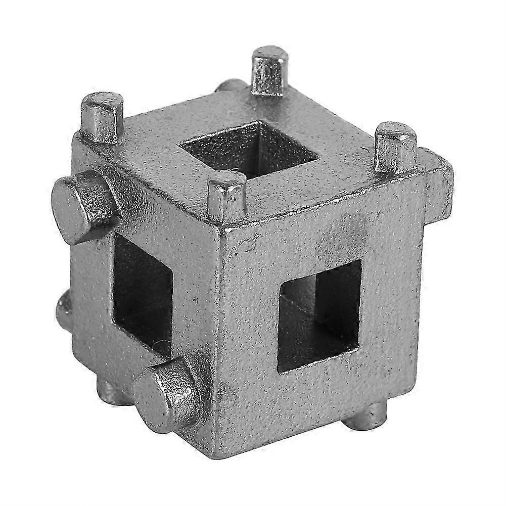 Car Rear Disc Brake Piston Retractor Tool Wind Back Cube Calliper Adaptor Silver