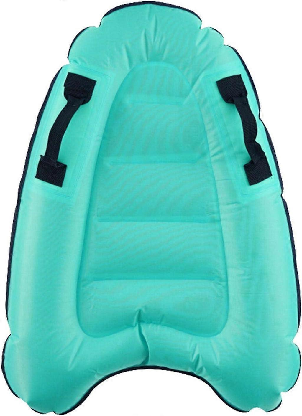 Blue inflatable floating row