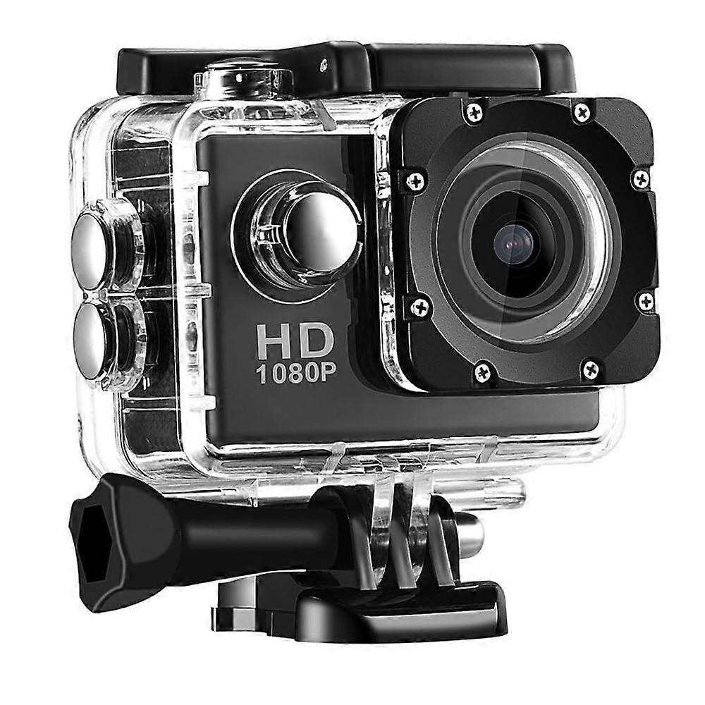 1080P Action Camera 12MP Waterproof Sports Camera 30M Underwater Vlog with 170° Wide-Angle Anti-Shake LCD Screen and Accessories Kit