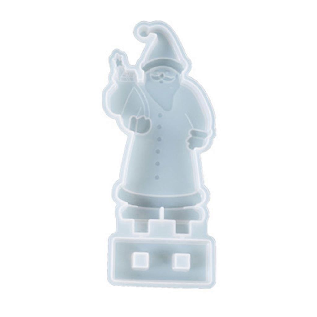 Diy Crystal Epoxy Mold Christmas Setting Table Christmas Tree Snowman Setting Table Decoration Three-dimensional Mold