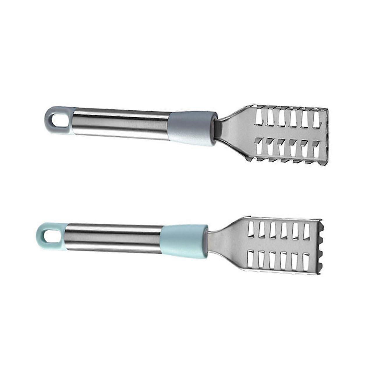 Fish Scale Removers 2Pcs Set with Kitchen Handle - Stainless Steel Fish Scale Scraper for Easy Fish Cleaning