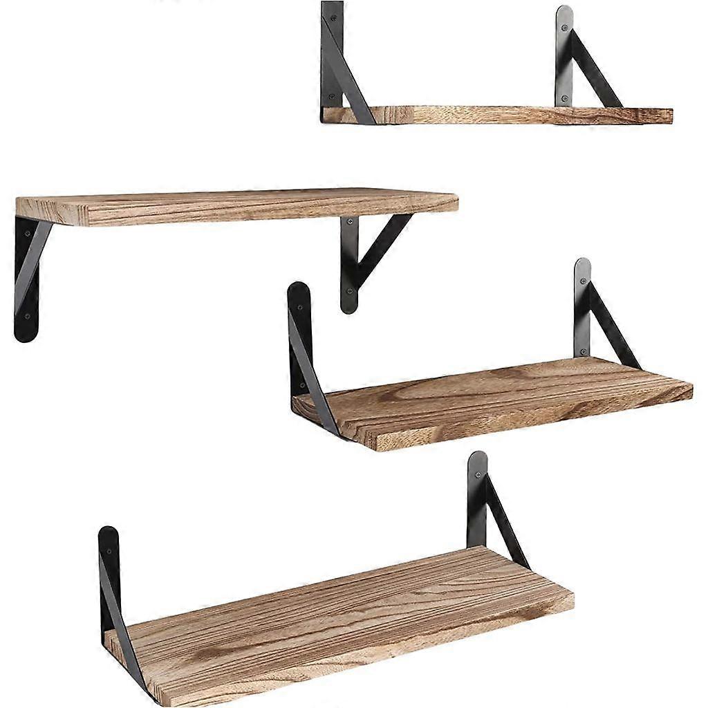 Practical Wall Mounted Shelves Solid Wood Storage Organizers for Home Decors