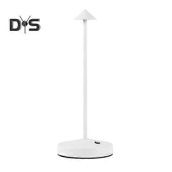 Battery-Powered Metal Desk Lamp Touch Control Flicker Free Dimmable Non-Slip Design Modern Wireless Bedside Lamp
