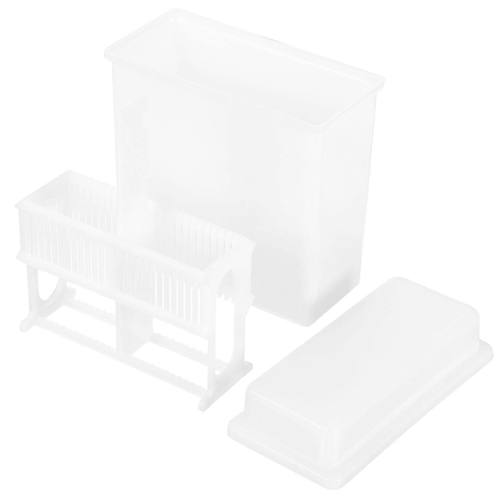 1 Set Laboratory Microscope Slides Staining Rack Plastic Slides Staining Jar Storage Slides Rack