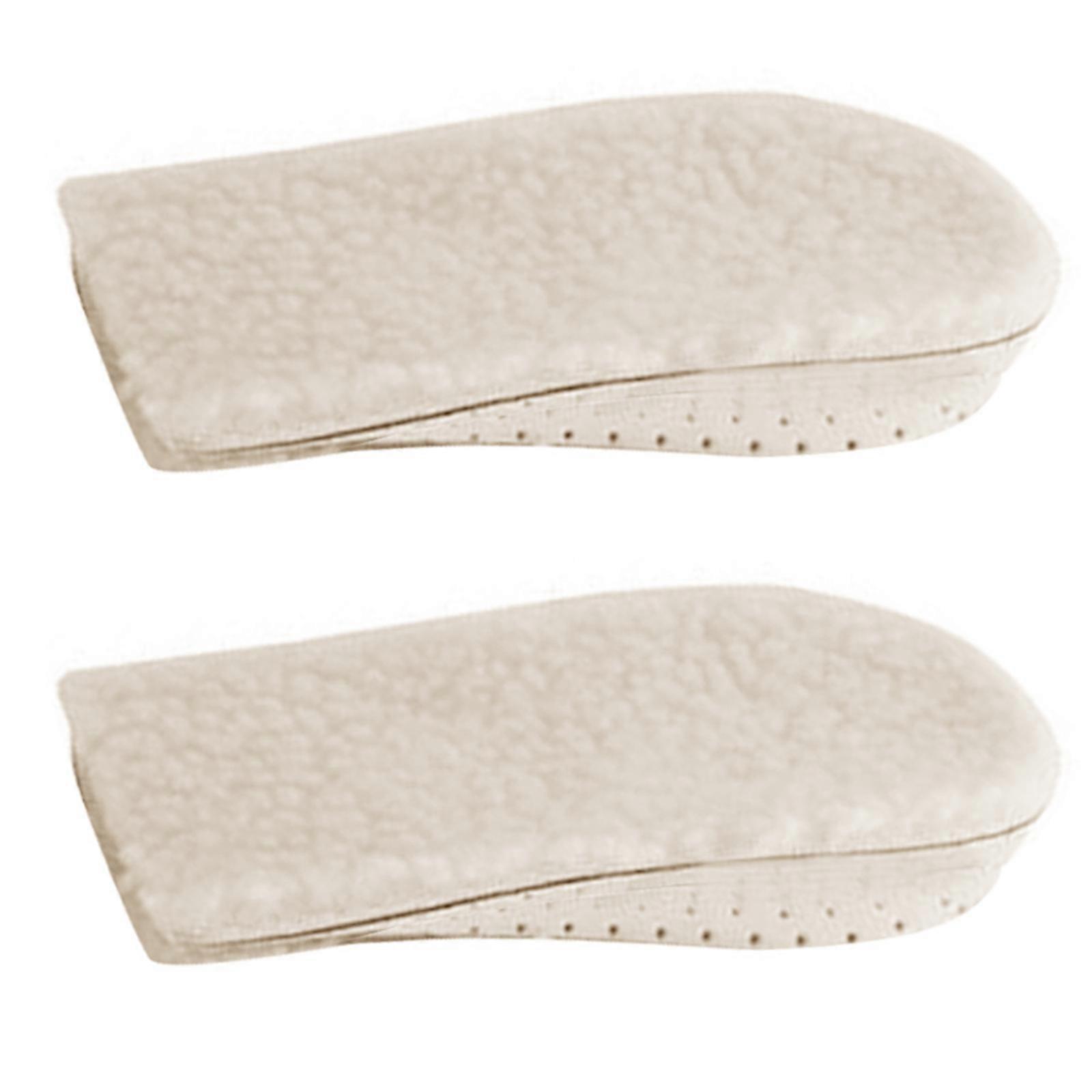 1 Pair Invisible Height Boosting Shoe Cushion Pads Heel Lifting Full/Half Length Inserts Short Boot Insoles for Unisex Half mat of lamb fer
