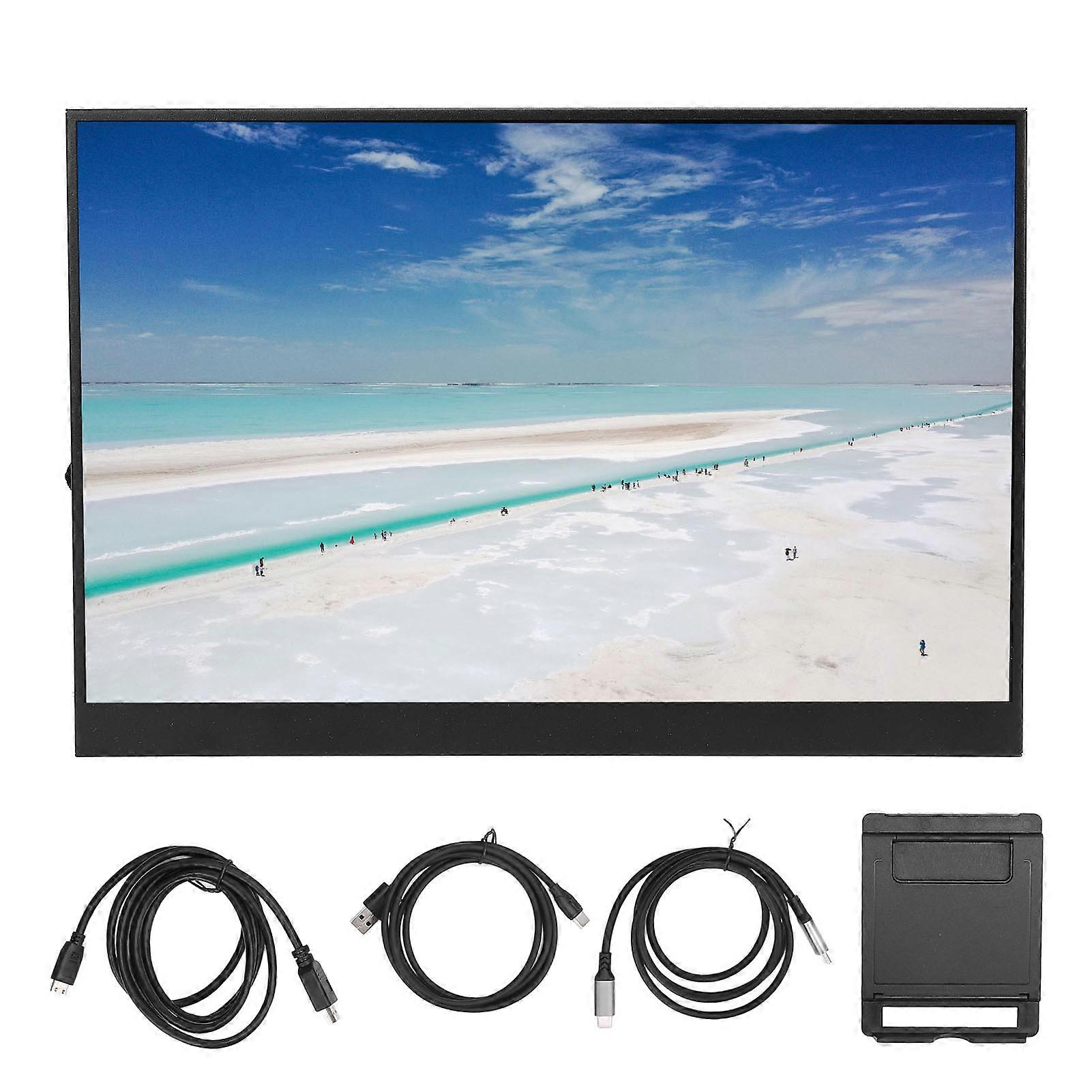 Touchscreen Portable 14 Inch 1920 X 1080P 60Hz Laptop External Display with Double HD Multimedia Interface for PC Phone