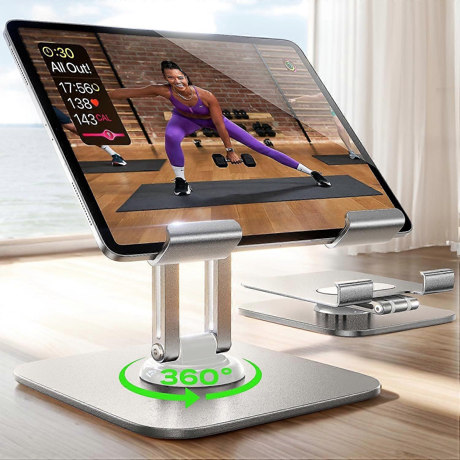 Laptop table Tablet stand iPad holder, 360° rotatable base, foldable design, portable