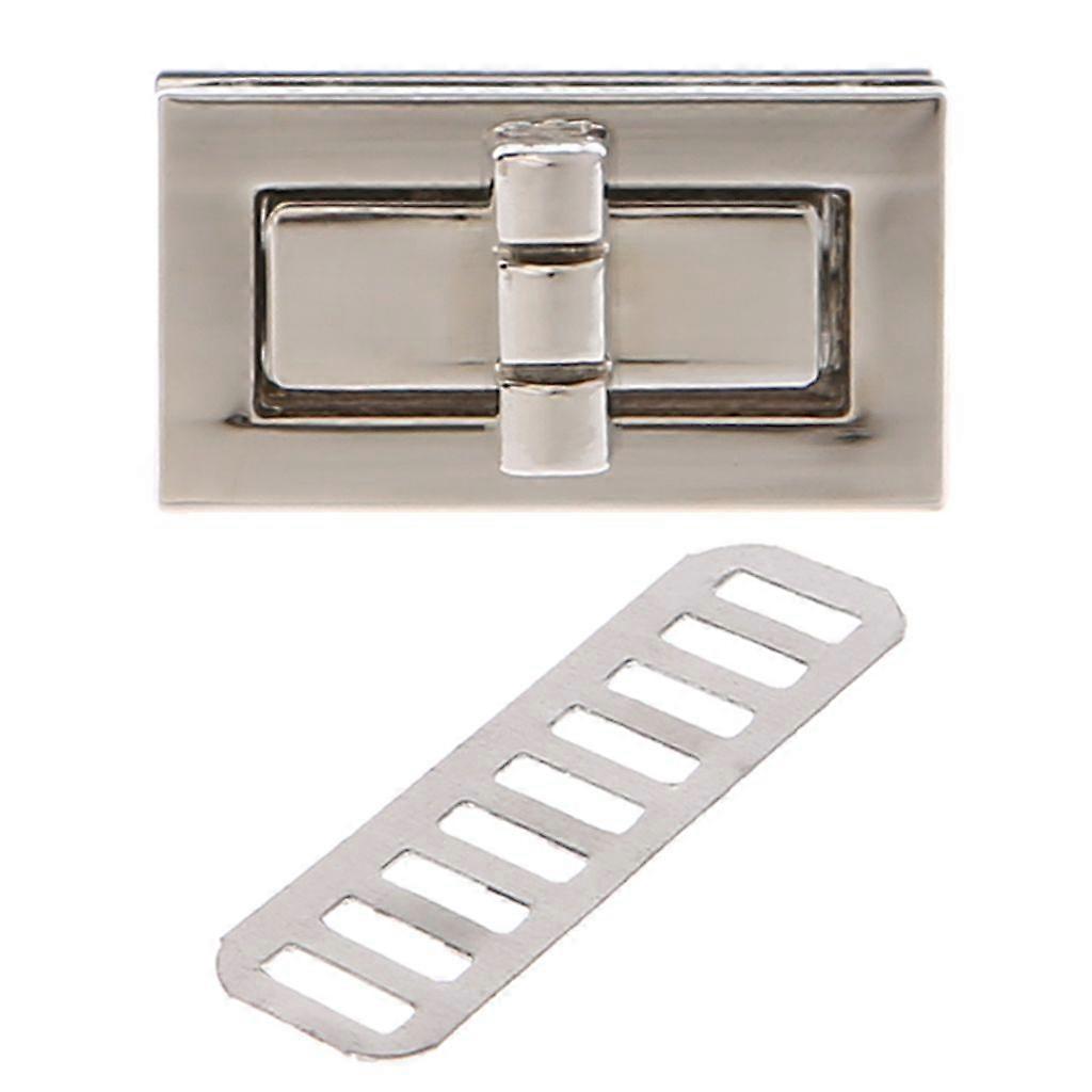 Rectangle Shape Clasp Turn Lock Twist Locks DIY Leather Handbag Bag Hardware