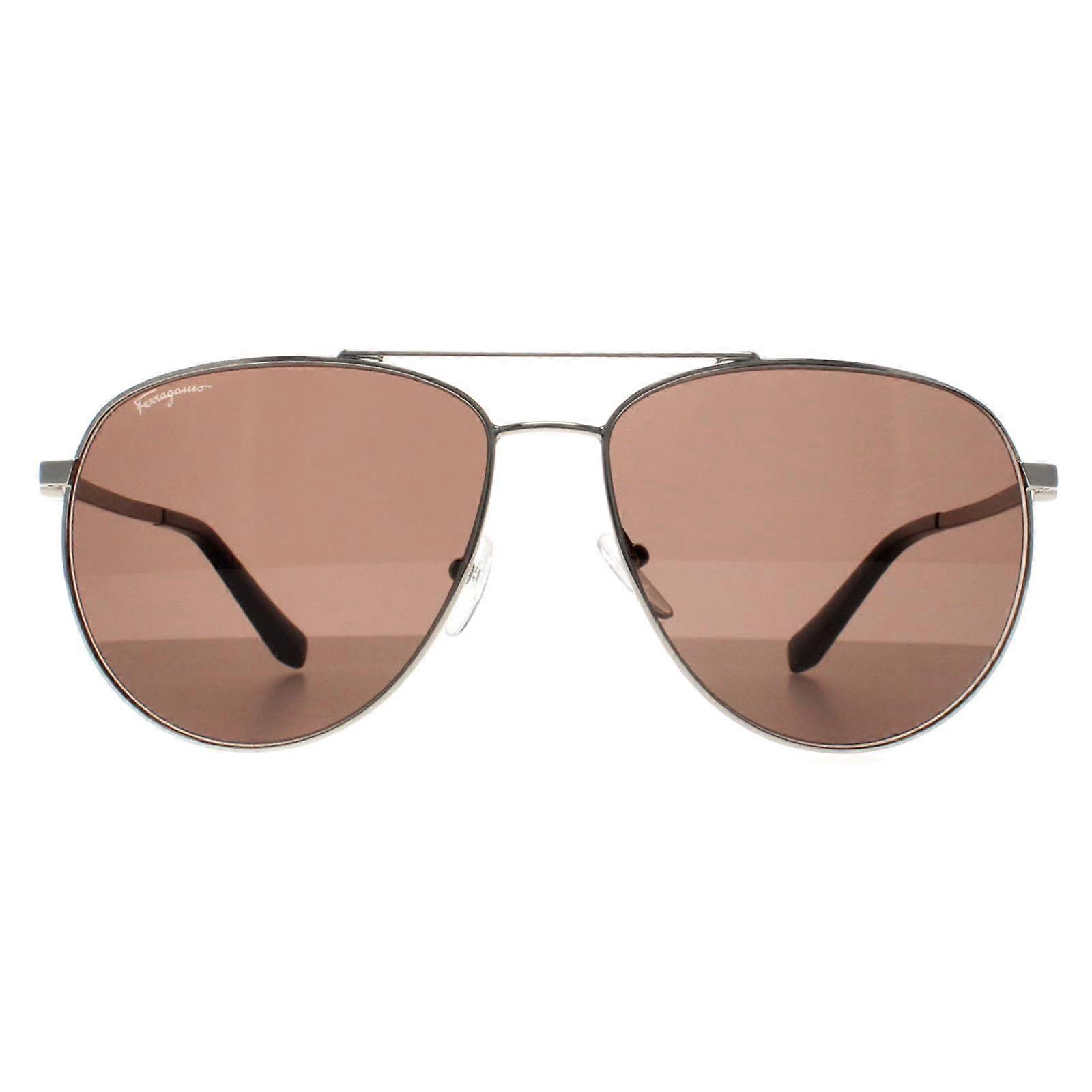 Salvatore Ferragamo 太阳镜 SF157S 045 银棕色偏光