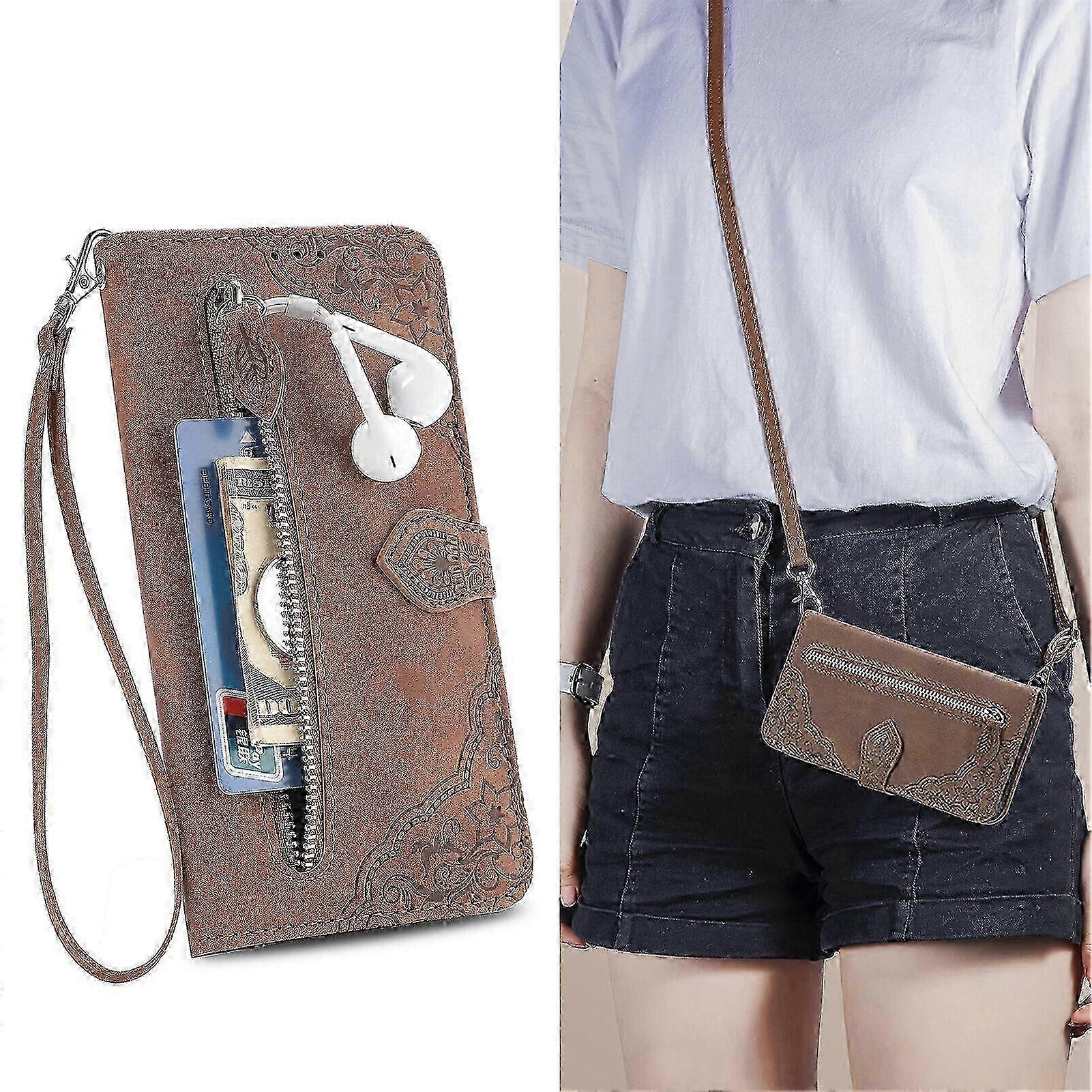 Wallet Case with Lanyard for iPhone 11 Zipper Cover