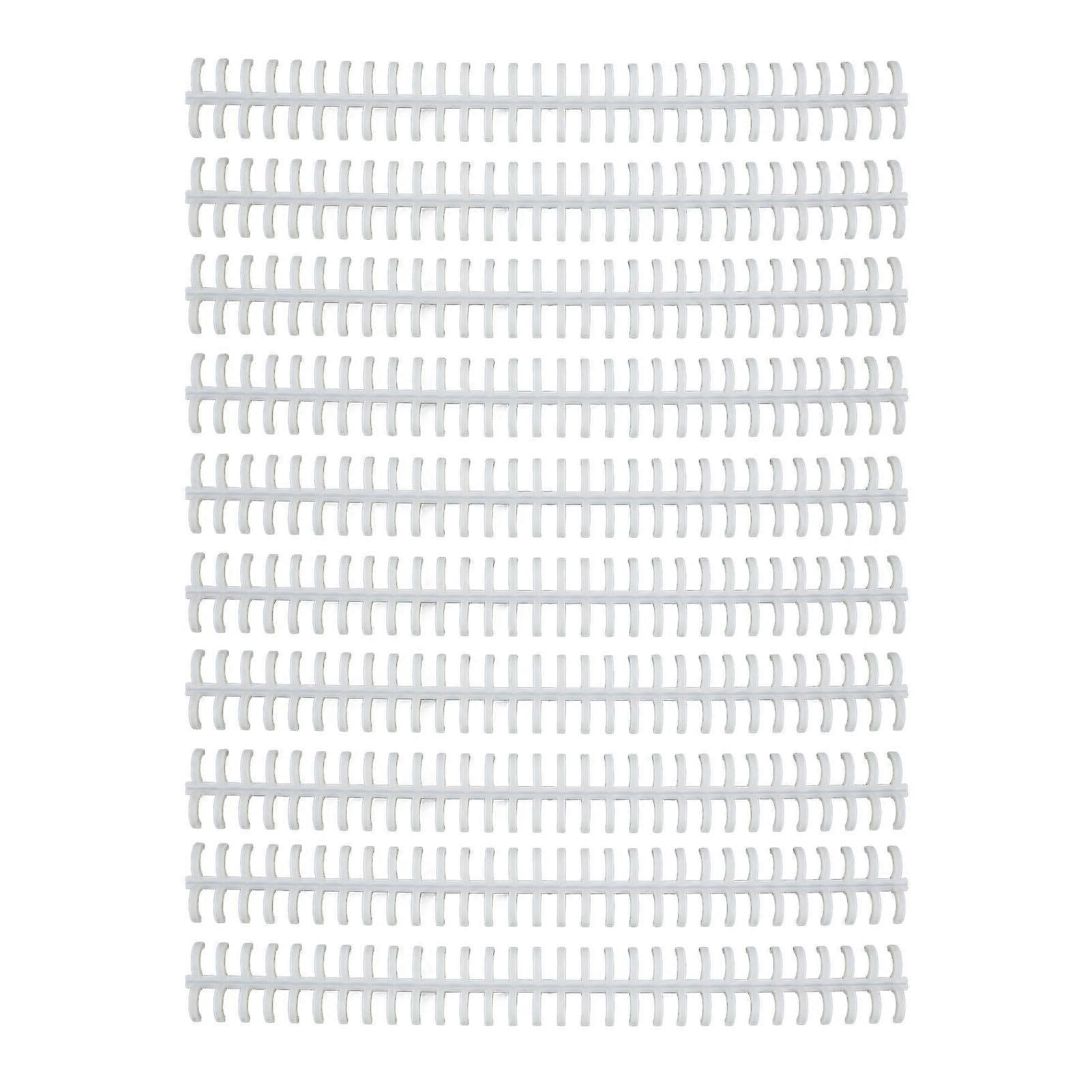 10 Pcs Loose Leaf Binding Spine 30 Hole Cuttable Wear Resistant PP Plastic 10mm Binding Comb for Student Office