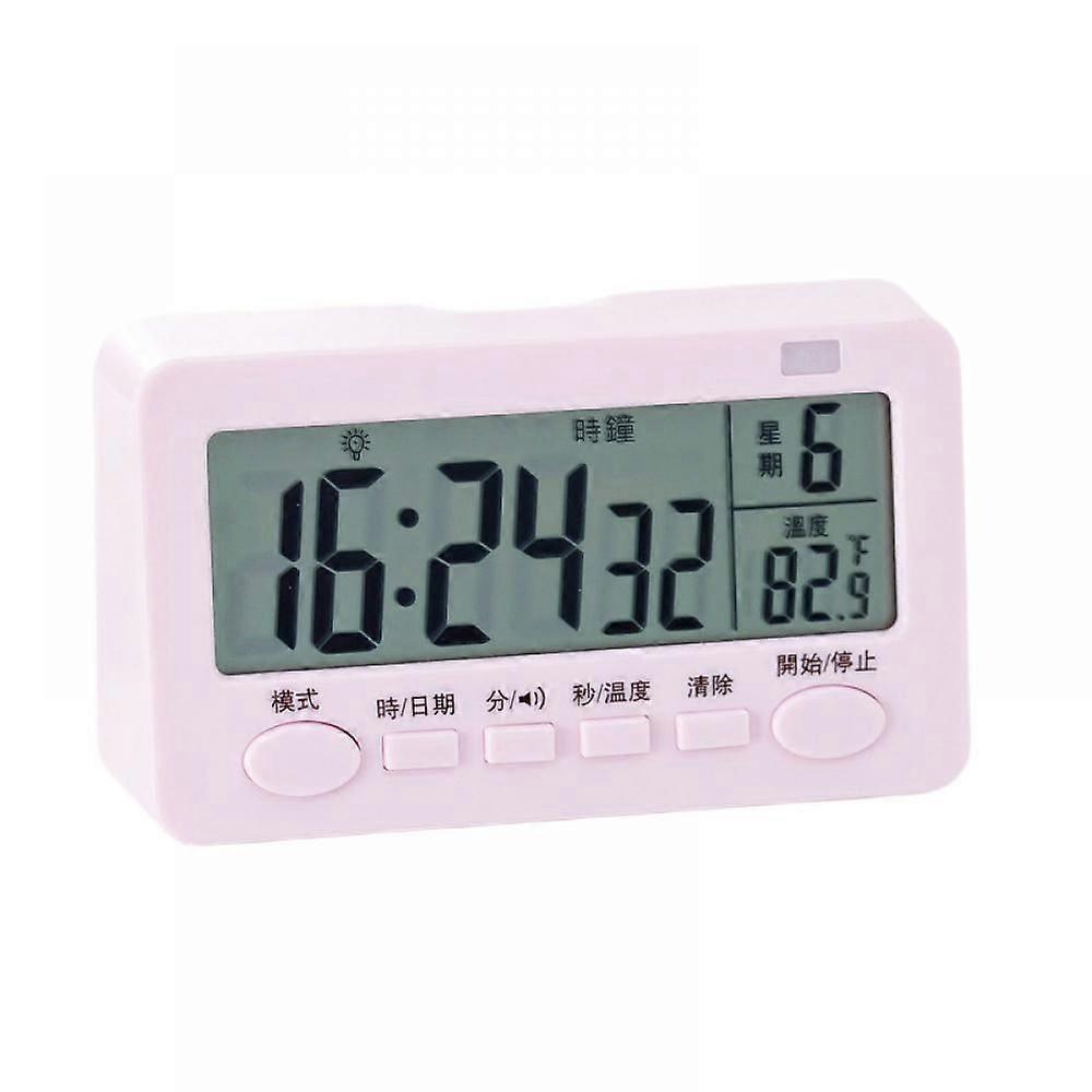 Digital Kitchen Timer, Large LED Display,  Loud Alarm Intelligent Timer For Kitchen And Multi-Function Student Alarm Clock.(Pink)