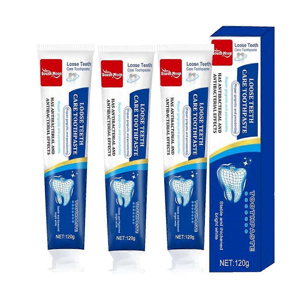 3pcs歯のホワイトニング歯磨き粉は歯垢の歯の汚れを取り除き、口腔内の鎮静歯肉の痛みを漂白する歯のケアツールをきれいにします