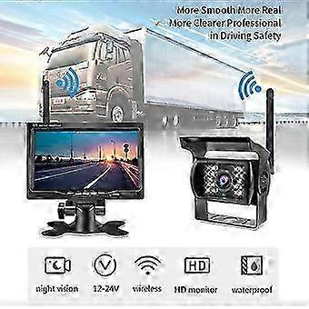 Wireless Rear View Backup Camera Night Vision System 7inch Monitor For Car Rv Truck Bus