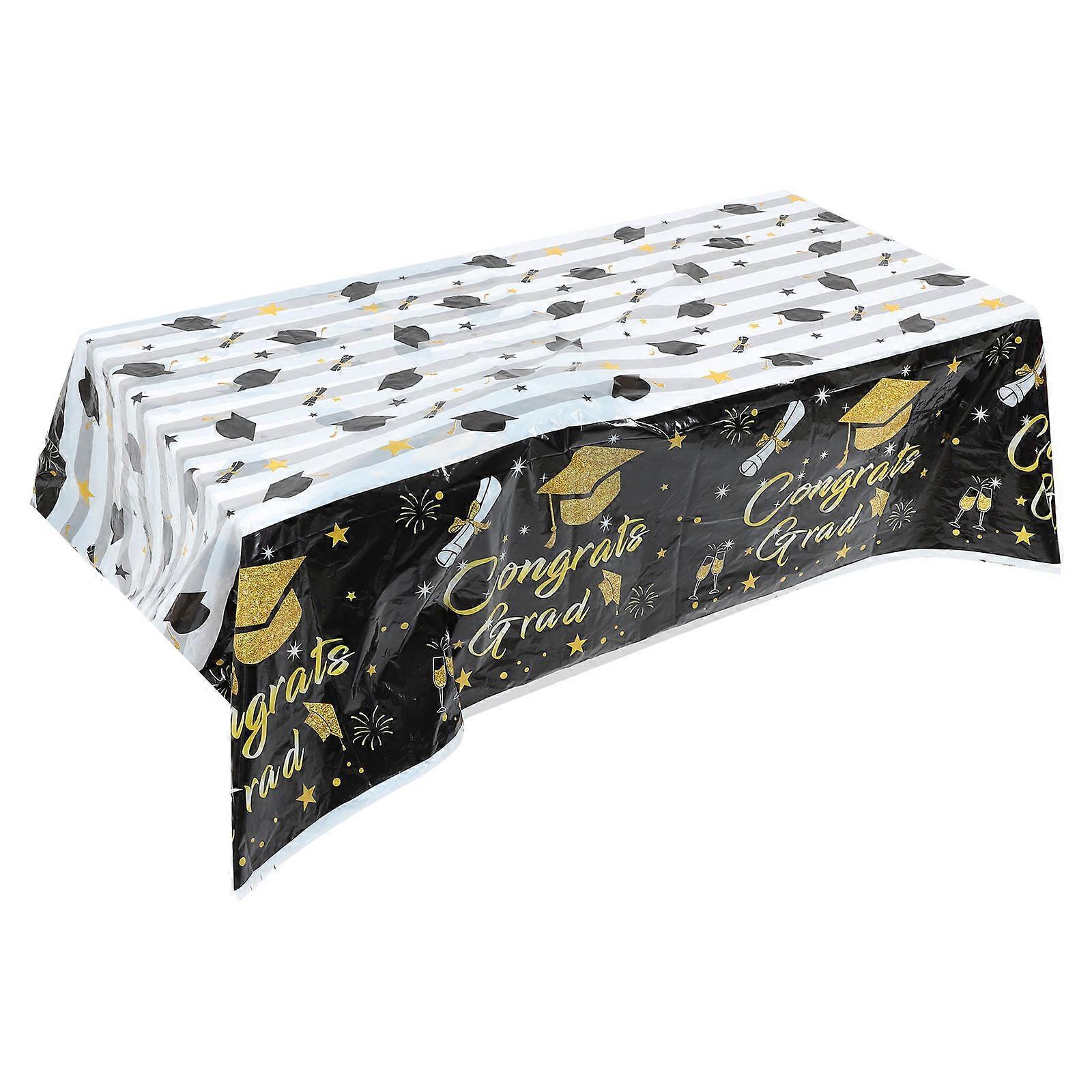 Graduation Theme Tablecloth Disposable Table Cloth for Party