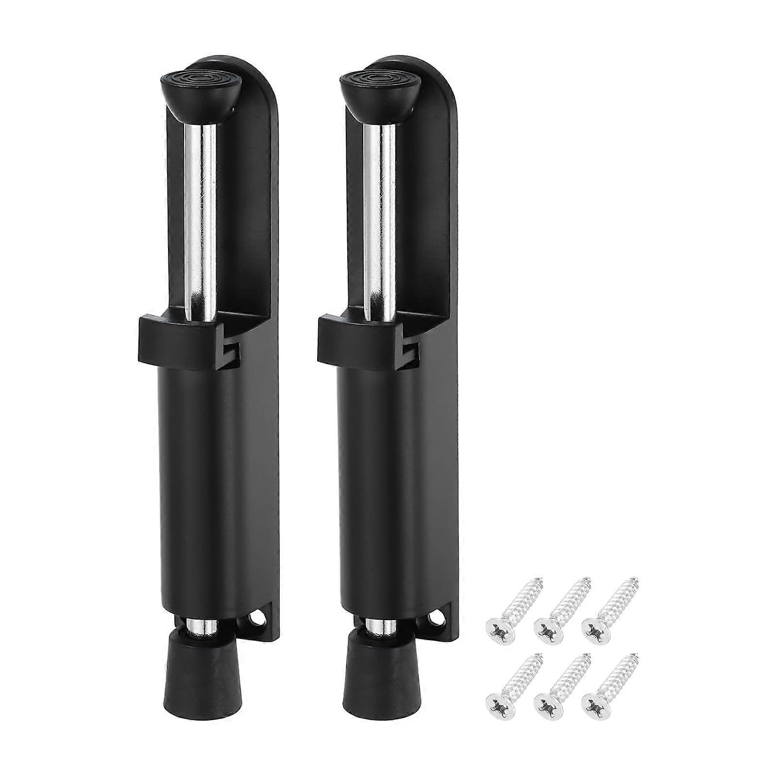 2pcs Sturdy Iron Door Stoppers Featuring Threaded Soft Base Accessory for Increased Frictiona and Carpet Protective