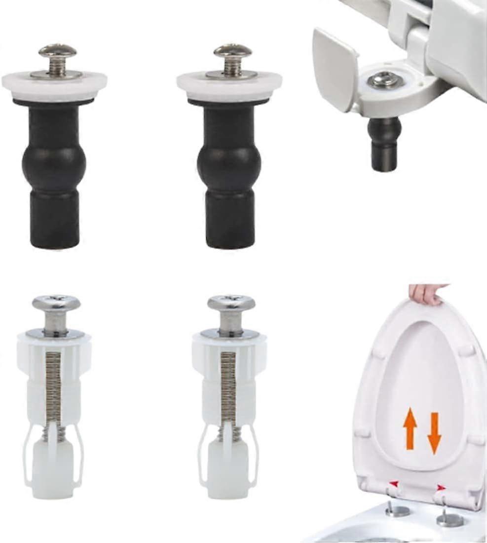 Toilet Seat Fixing Screws, Toilet Seat Fixing Hinges, 4 Pieces Universal Toilet Seat Fixing Hinge Toilet Fixings, Toilet Seat Hinge, Toilet Fixings Ex