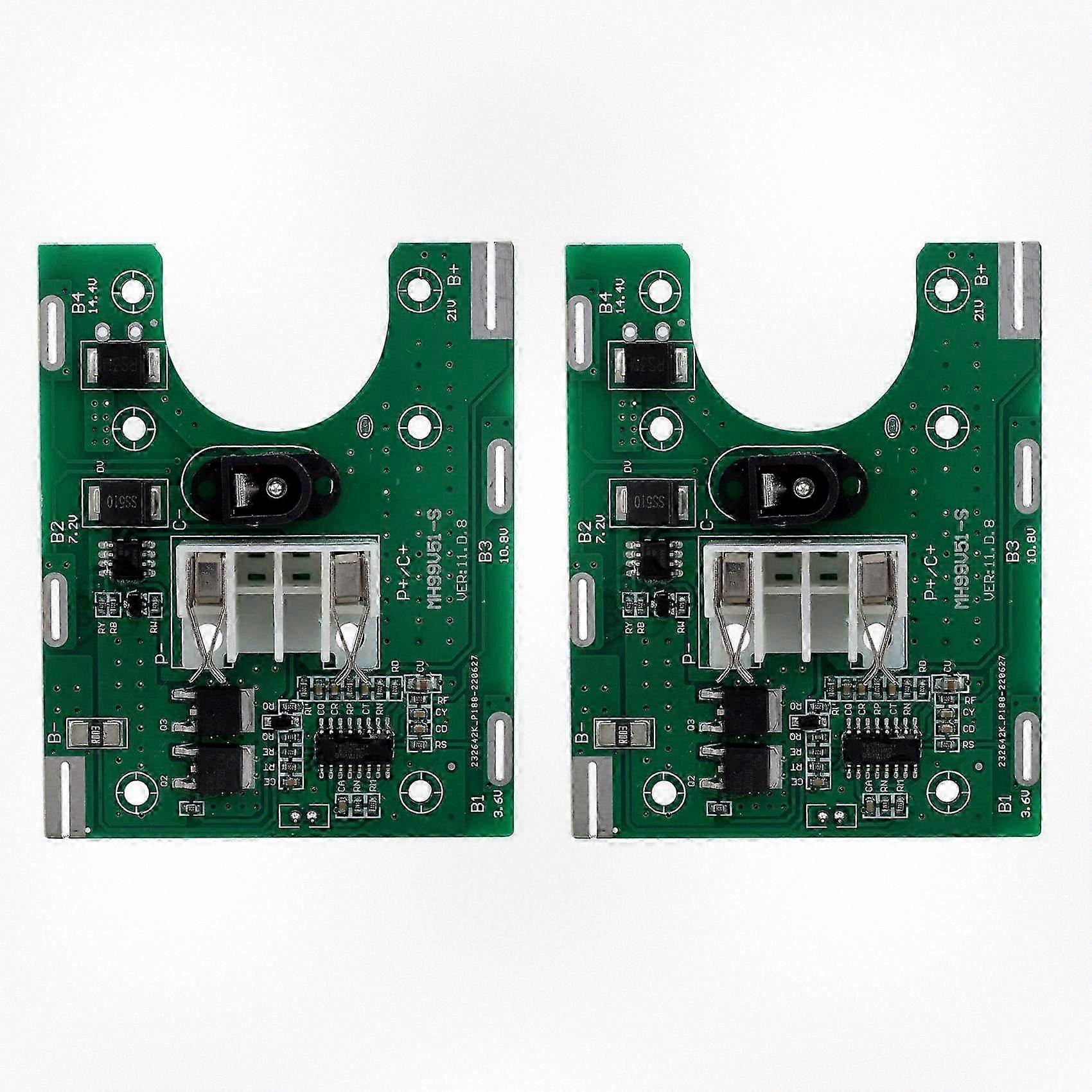 2 Pcs XL-MH99V5 2 Lithium Battery Protection Circuit Board 21V for Use with Certain Brand 5 Series Lithium Power Tools Battery
