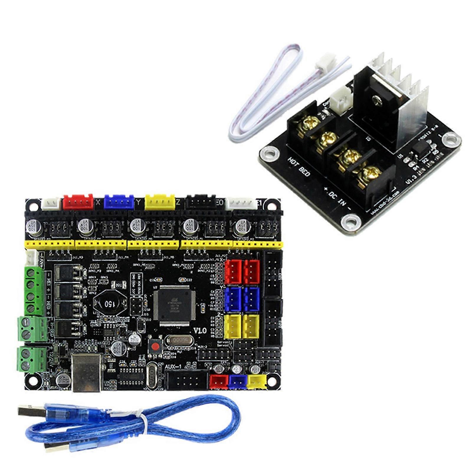 3D Printer Heat Bed with MKS GEN L V1.0 Silent Control Board for TMC2209 2208 Uart Mode Gen L Ramps1.4 DRV8825 A4988