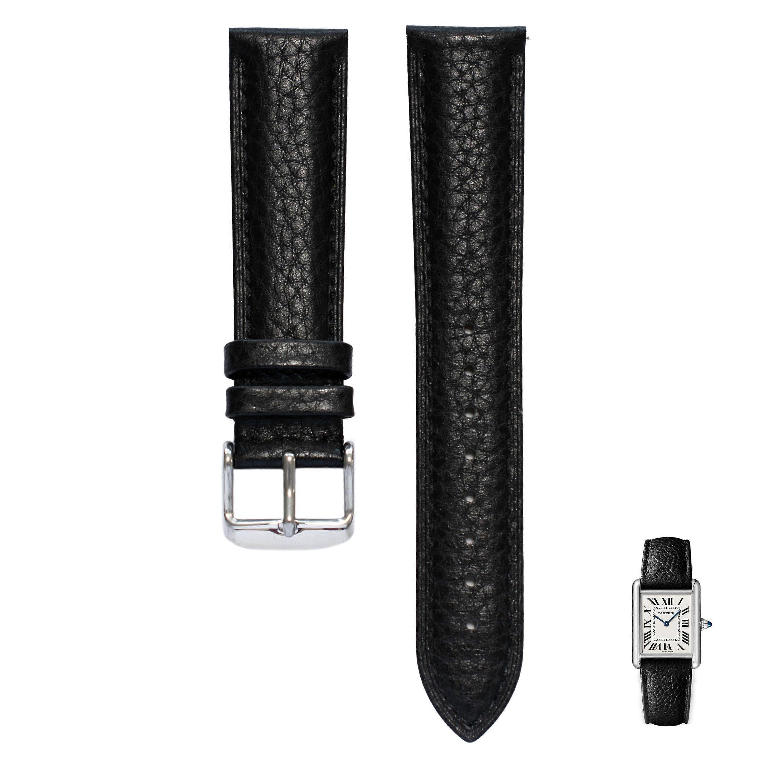 Quick Release Leather Straps for Cartier Watches, Adjustable Bands Compatible with Cartier Tank, Multiple Color Options