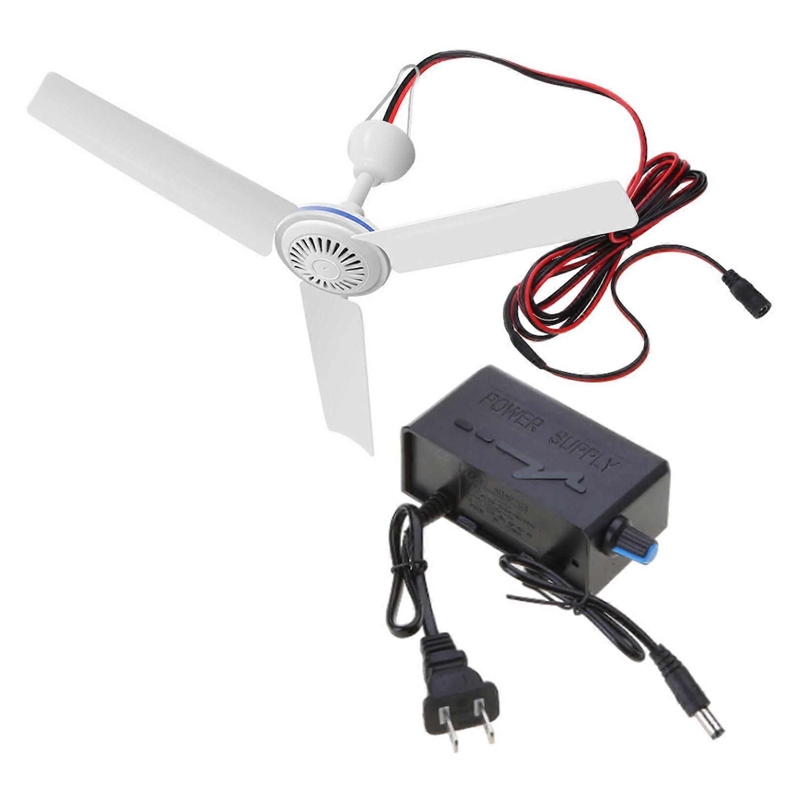 Ceiling Fan USB Charging Student Dormitory Ultra-quiet Rechargeable Camping Adjustable Speed Remote Control Timing DC12V