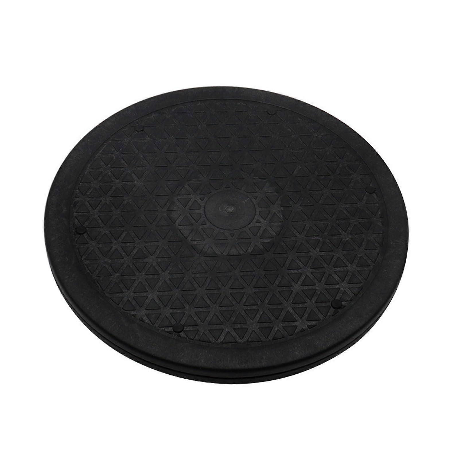 Sculpture Turntable 25 Cm Round Black 360-Degree Rotating Display Platform For Bonsai Home And Garden