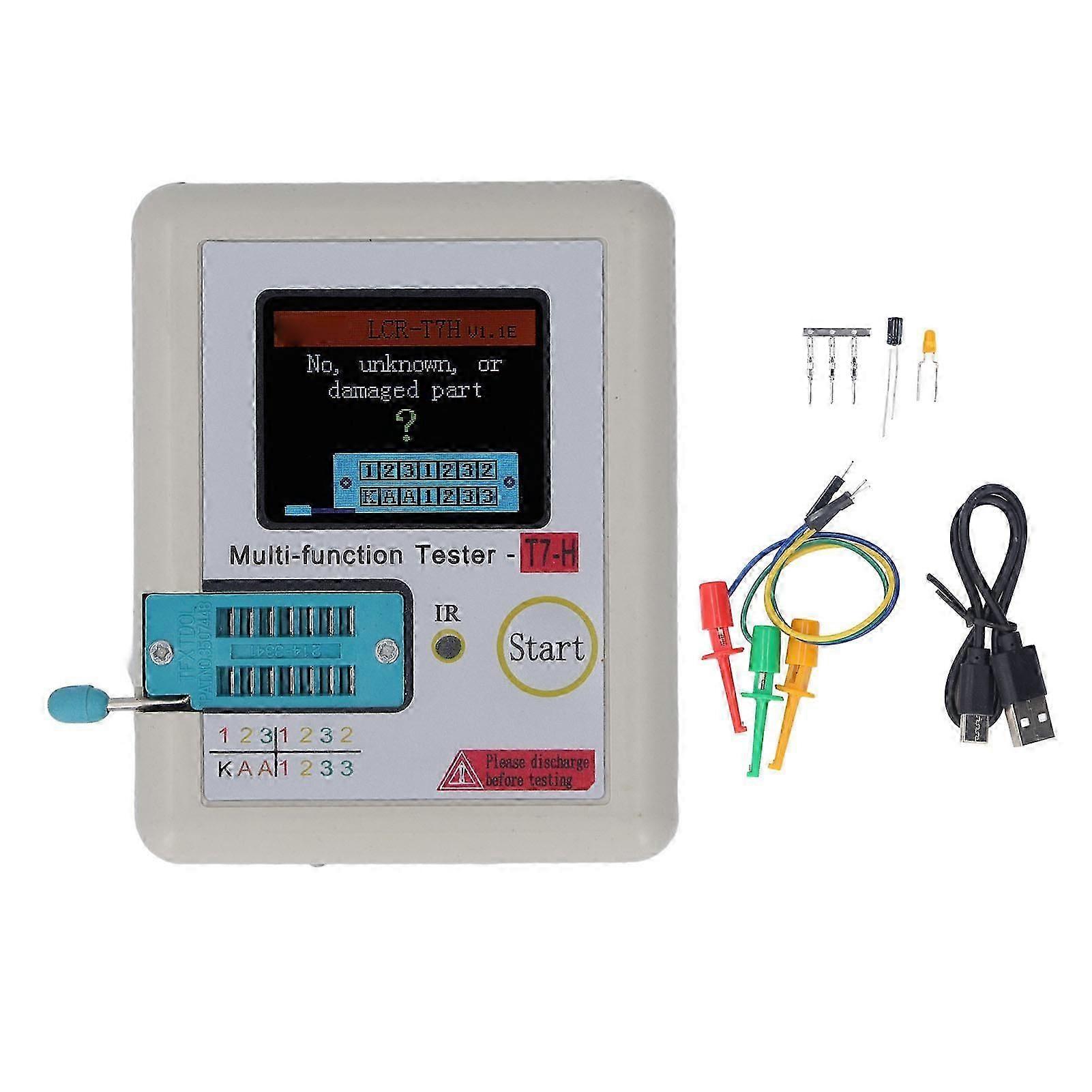 Transistor Meter High Accuracy LCD Display Automatic ESR Tester for Capacitors Resistors Triodes