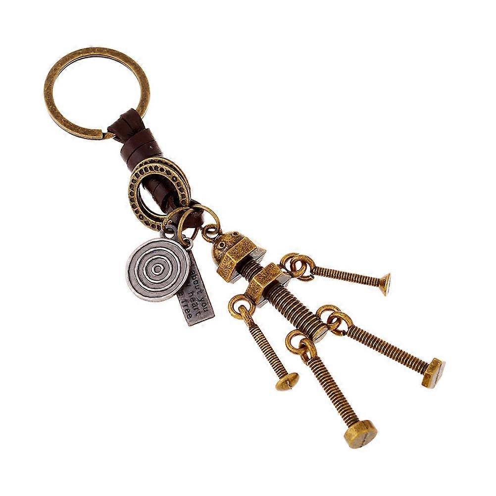 Retro Robot Keychains for Stylish Use, Durable Material with Creative Touch