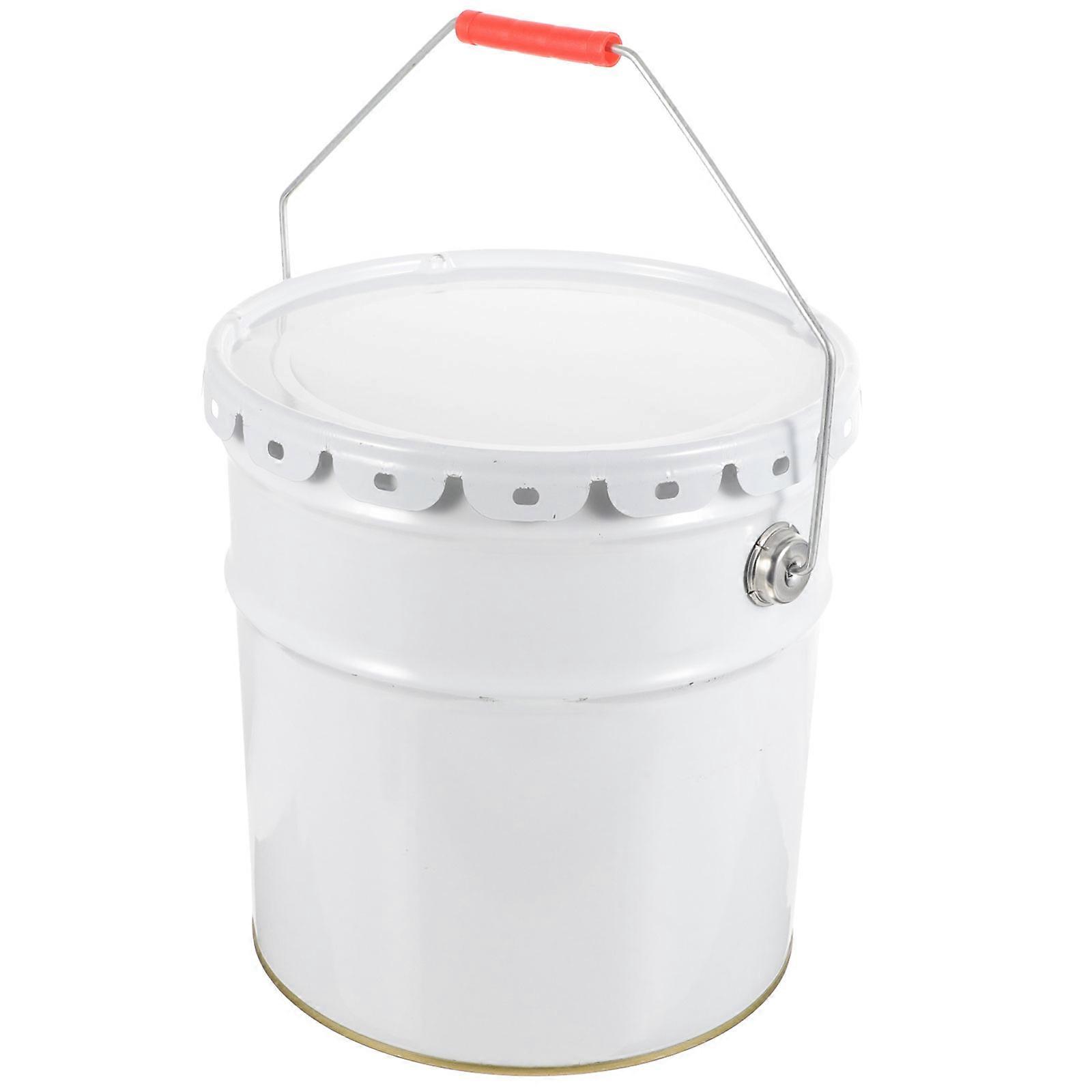 Durable Metal Paint Container with Lid and Handle, Empty Bucket for Home and Garage Use, Multipurpose Storage with Excellent Sealing