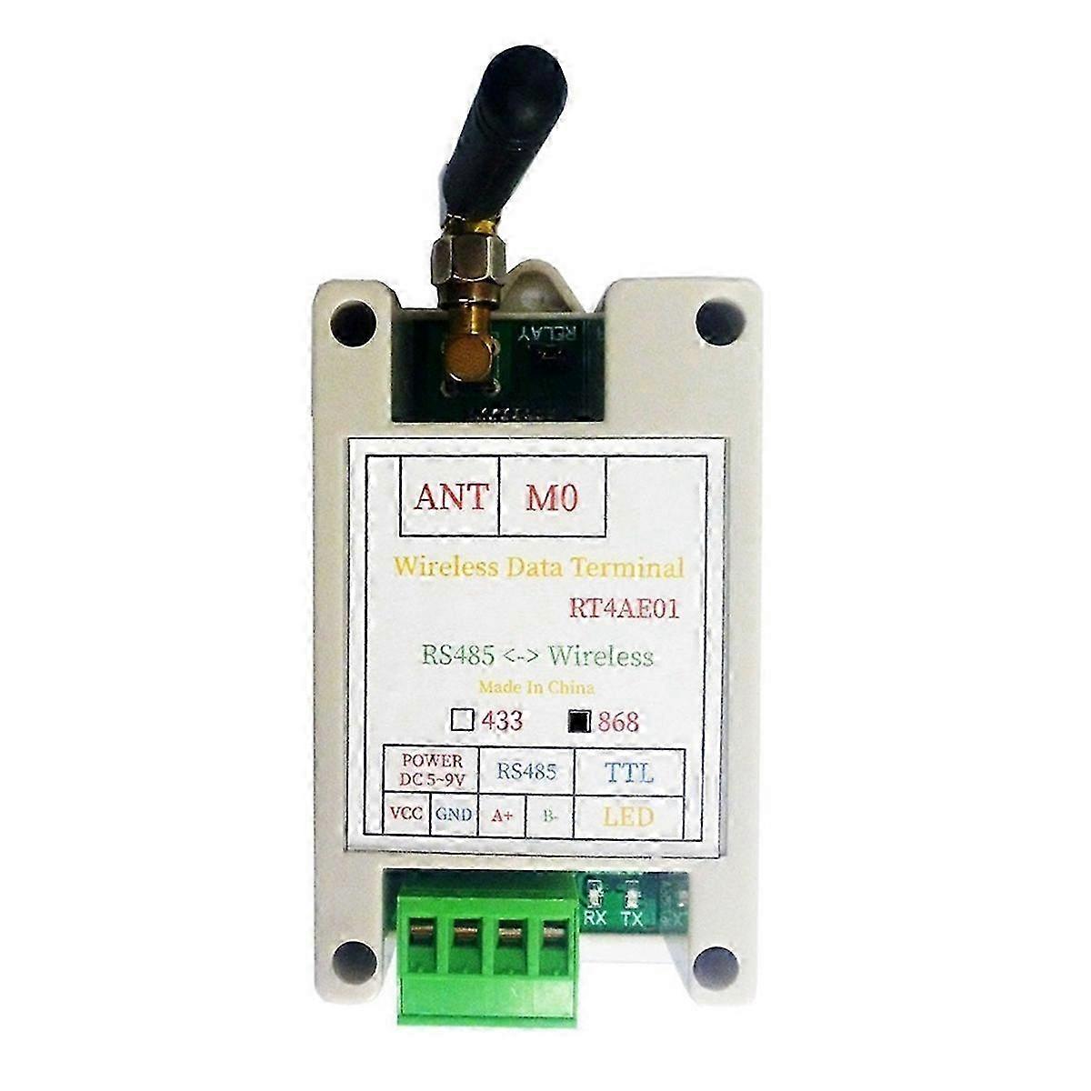 RT4AE01 868M Wireless Transceiver Serial Data Long-Distance Transmission Module for PLC Relay Meter Reading Sensor
