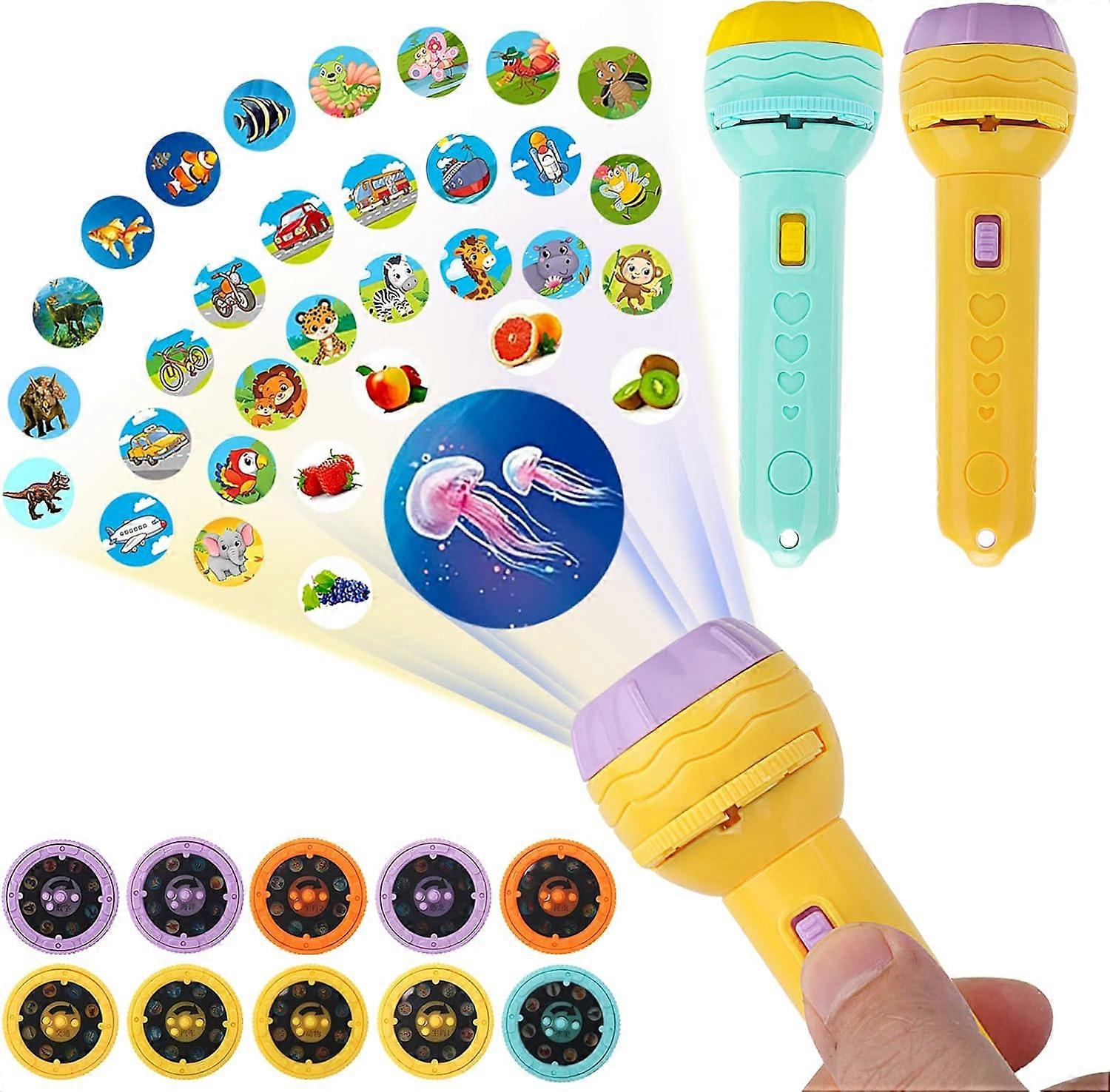 Lasten taskulamppuprojektori, 2 osaa, 80 kuvaa