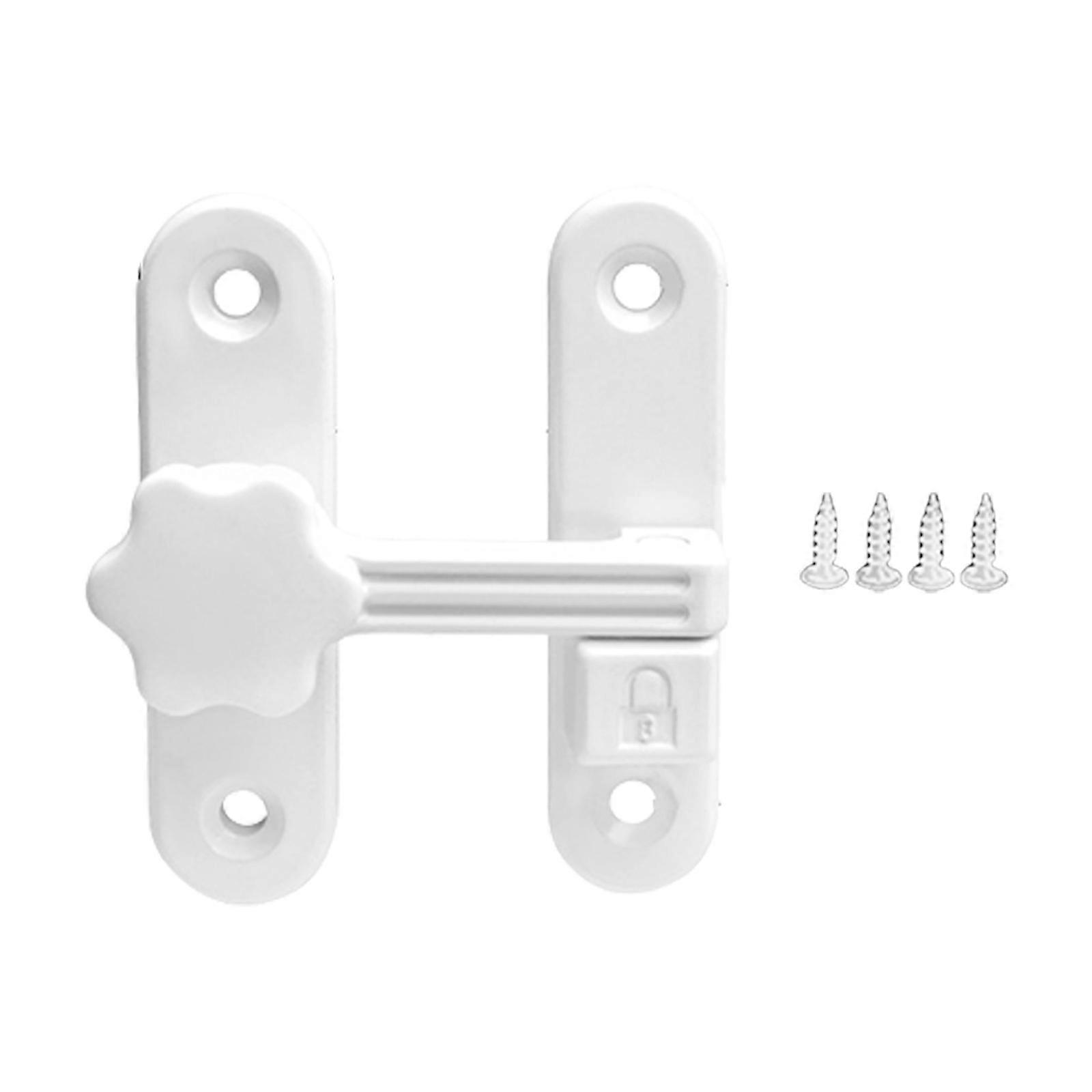High Security Door Fastener Latches Sturdy Zinc Alloy Construction Simple Mounting for Various Door Types Installion  White