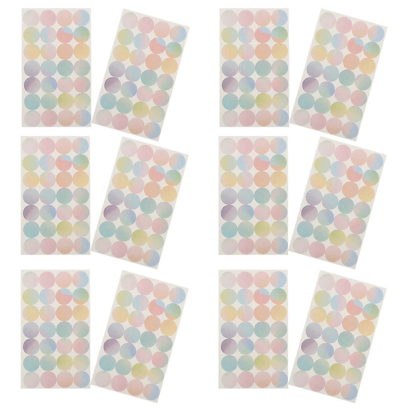 16 Sheets of Decorative Hole Reinforcement Stickers for Loose-leaf Paper